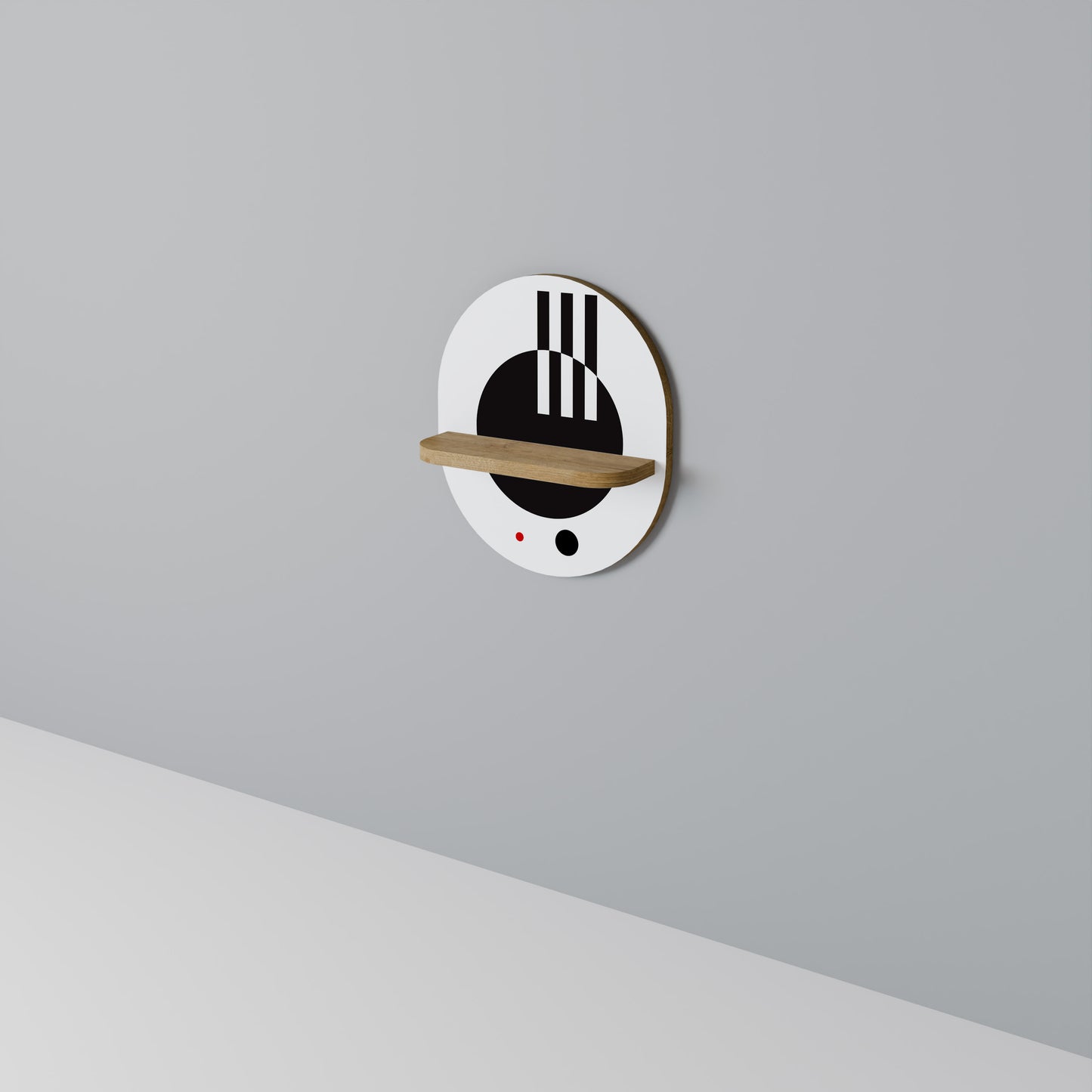 BLACK AND WHITE COMBINATION Art Shelf