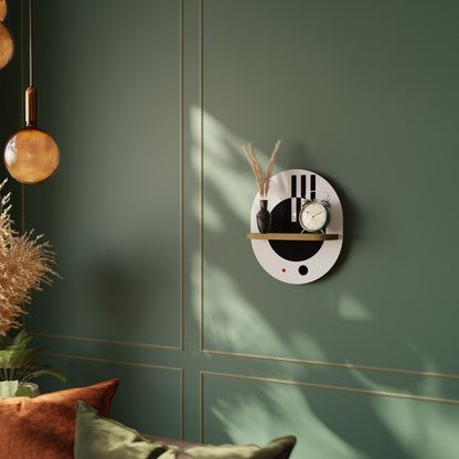 BLACK AND WHITE COMBINATION Art Shelf