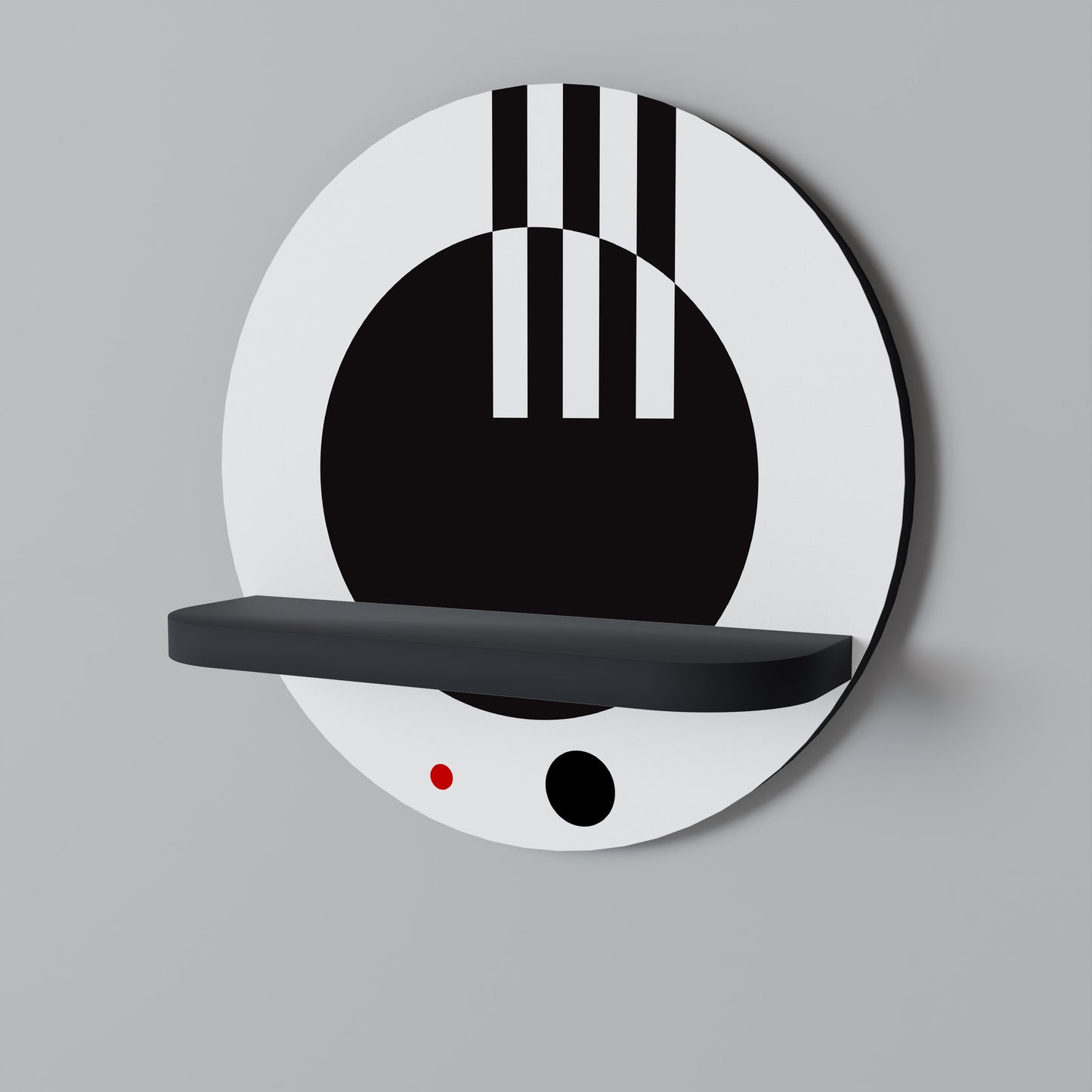 BLACK AND WHITE COMBINATION Art Shelf