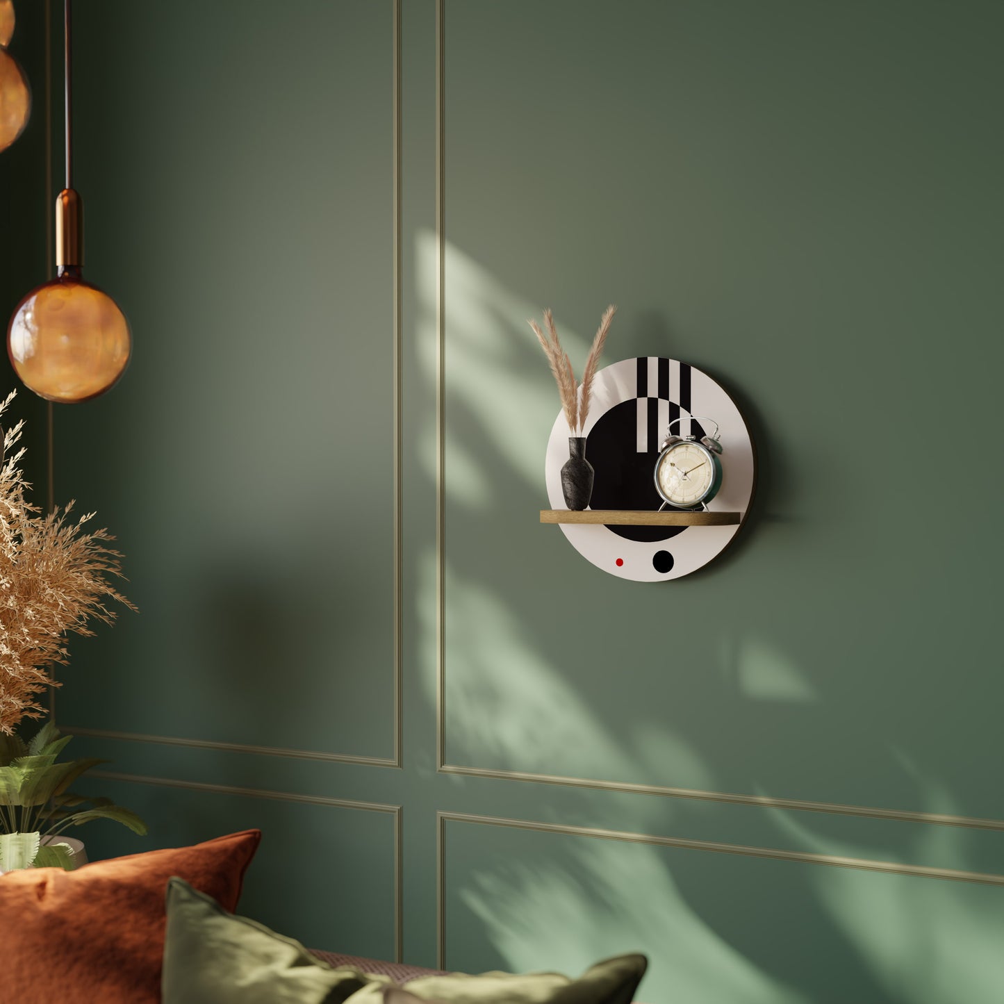 BLACK AND WHITE COMBINATION Art Shelf