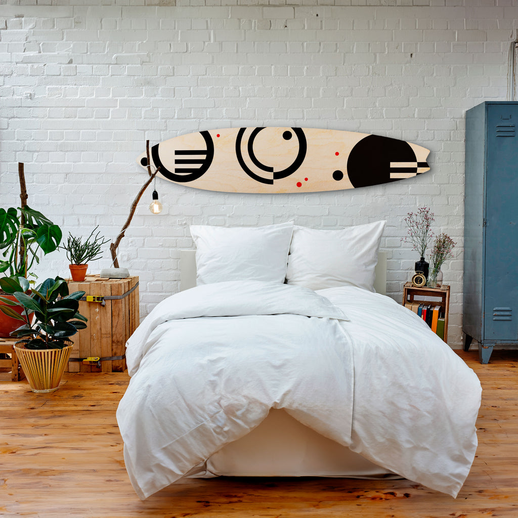 BLACK AND WHITE COMBINATION Surfboard Decorative Panel