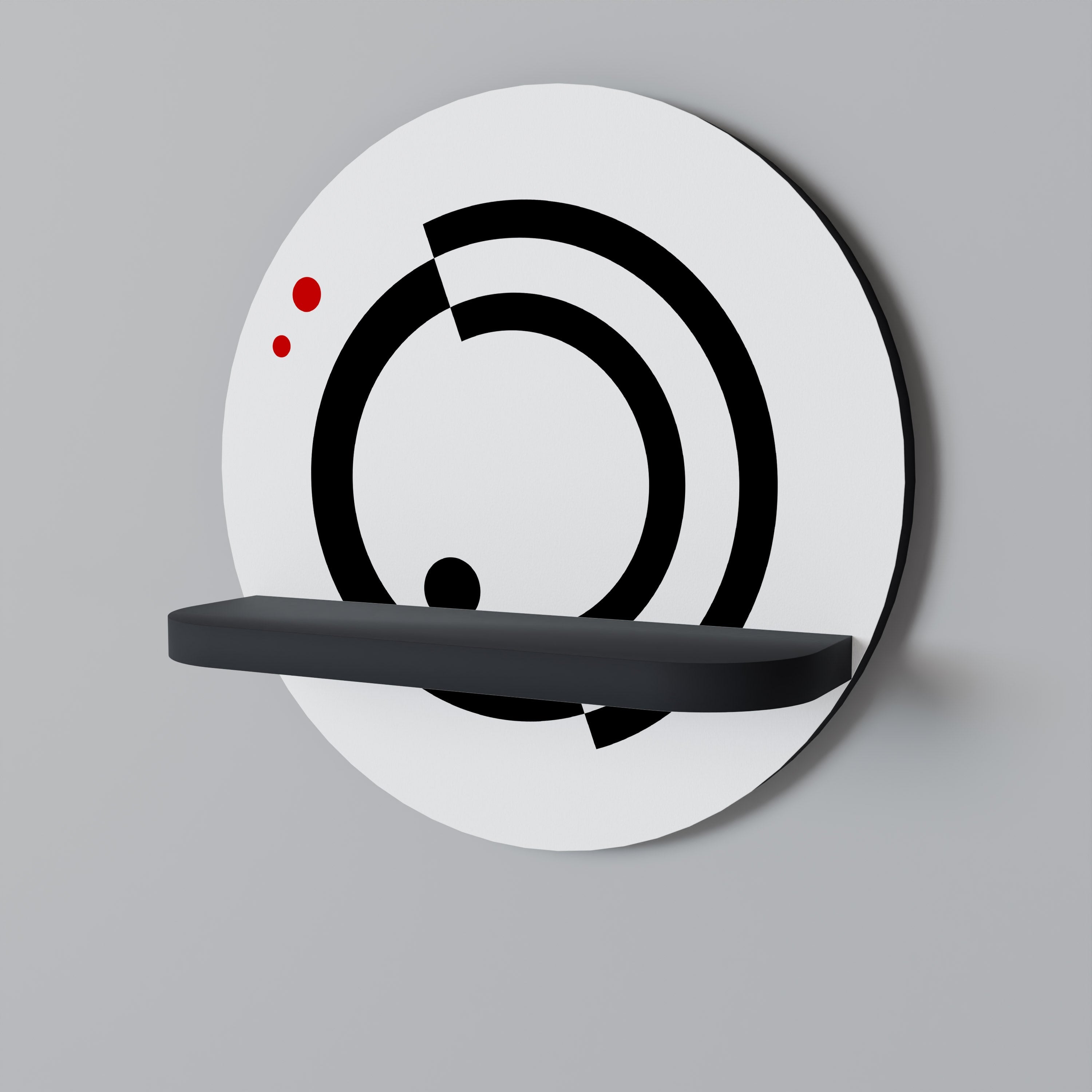 Étagère d'art ronde ORBITAL FLOW en finition noire