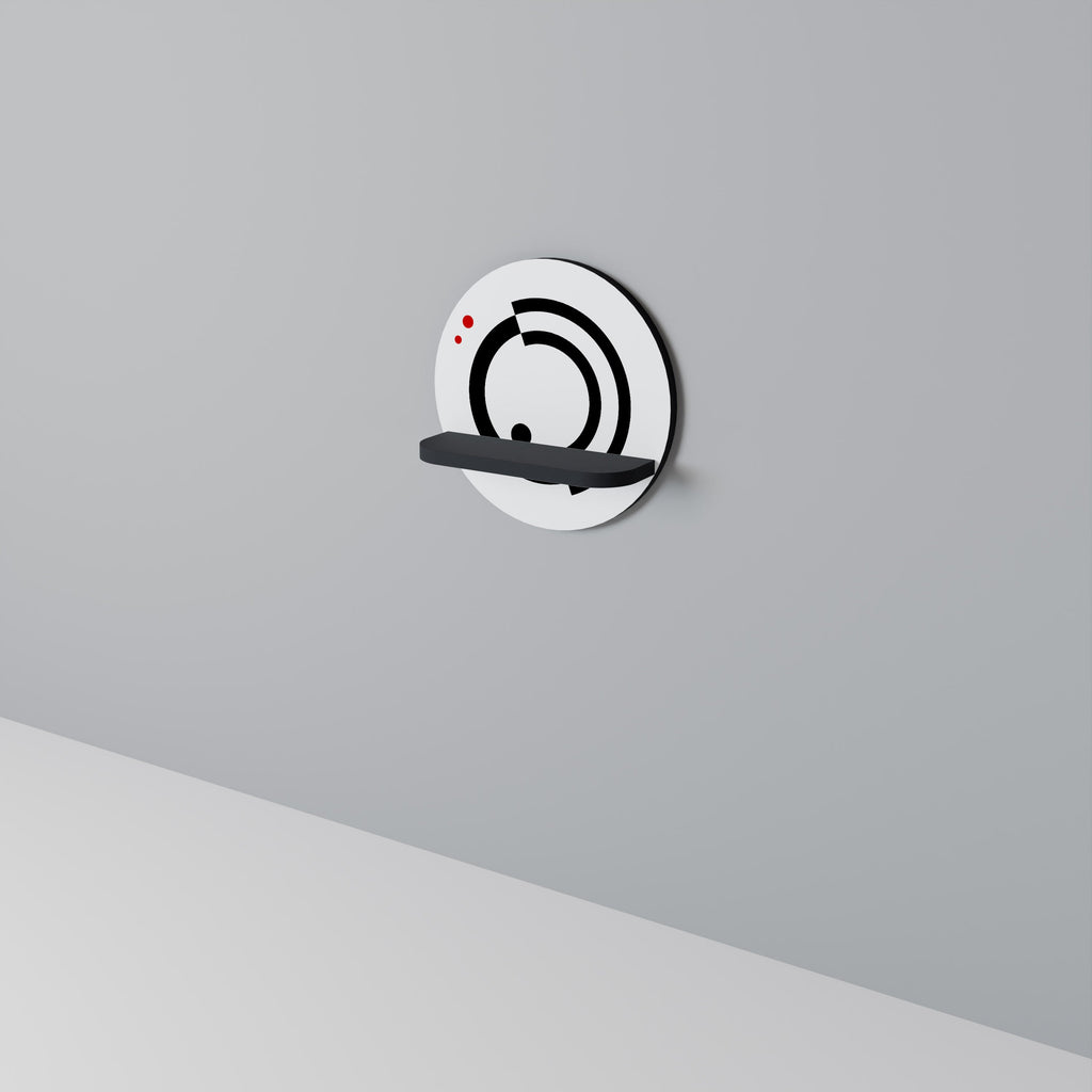 Étagère d'art ronde ORBITAL FLOW en finition noire