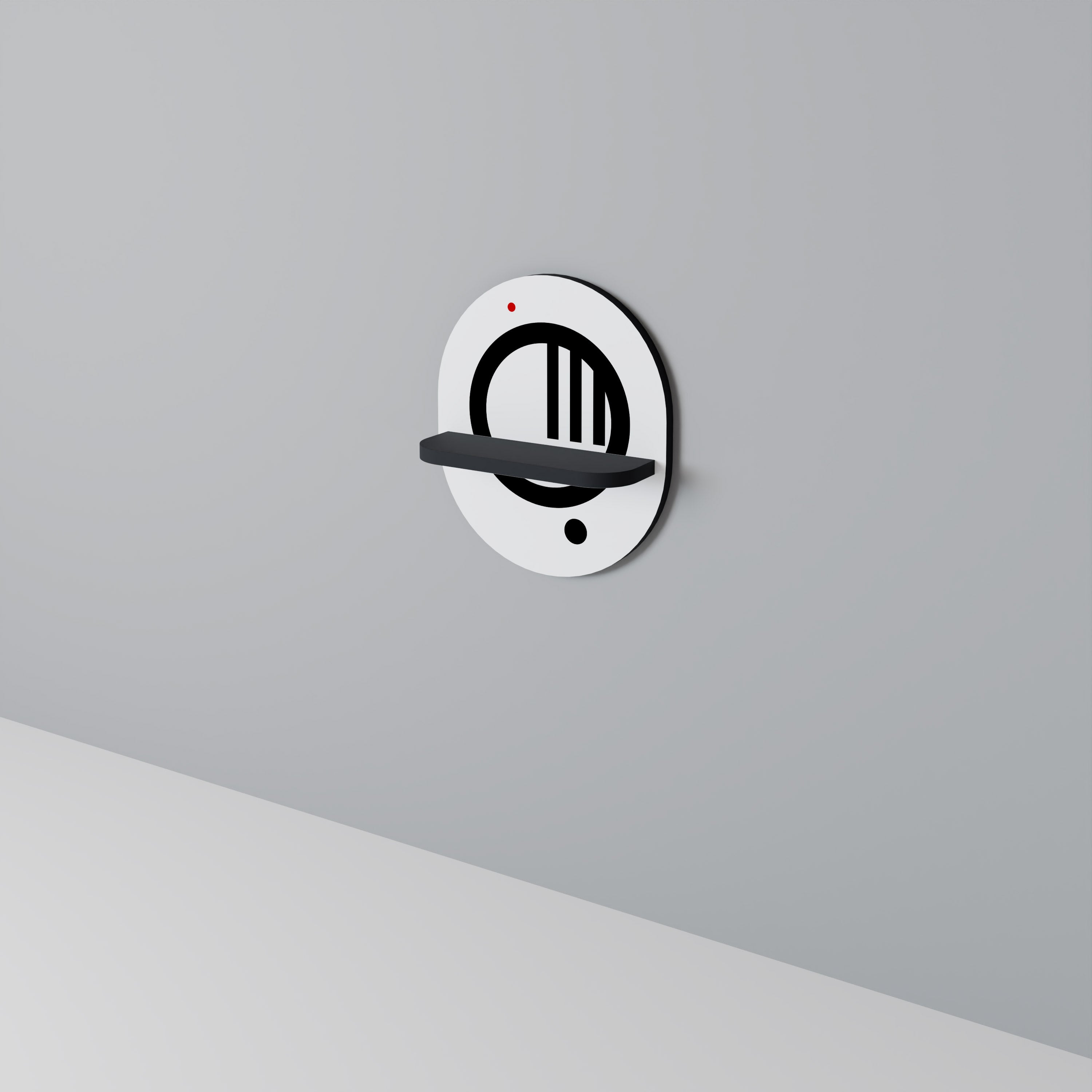 Étagère ovale MINIMAL DOTS en finition noire