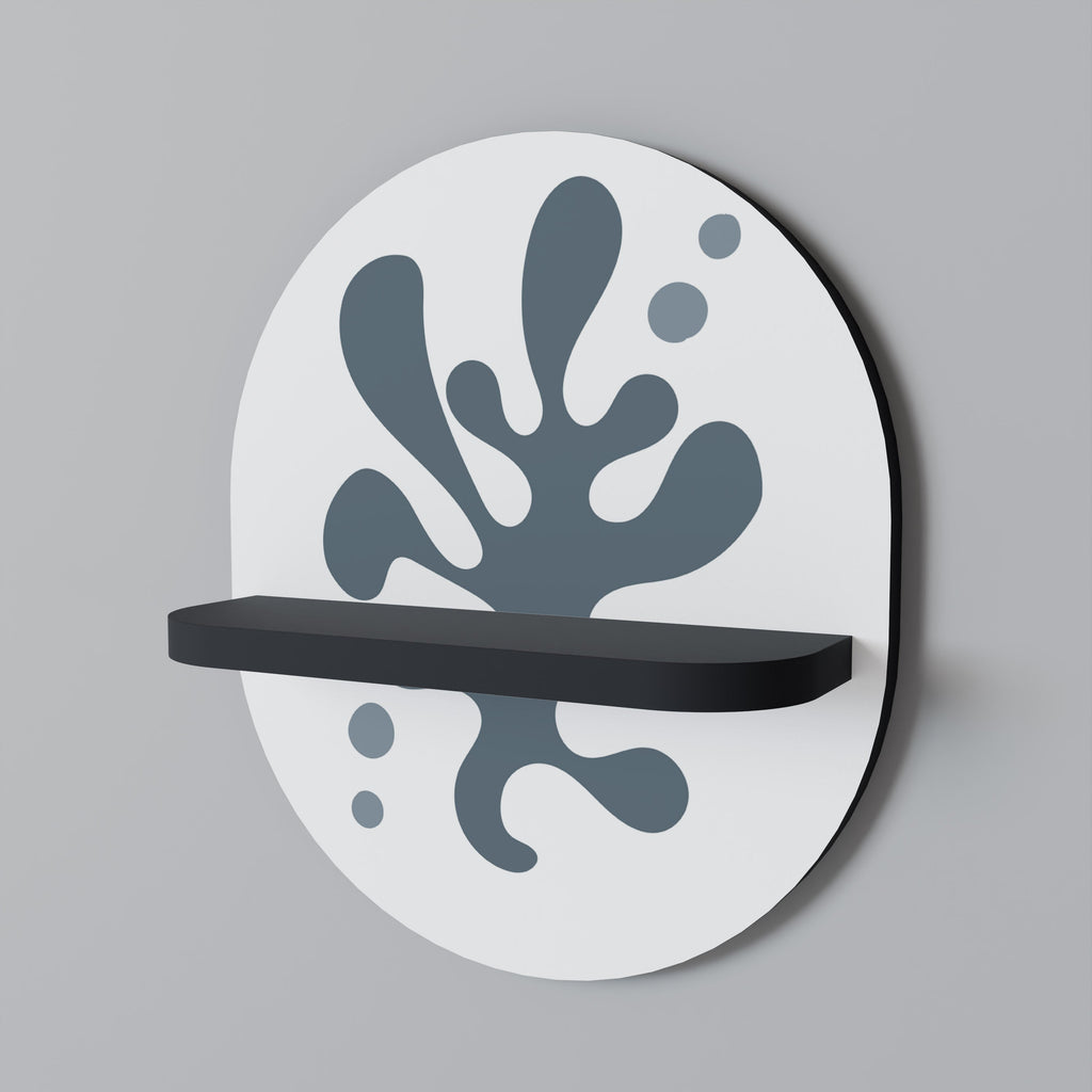 Étagère ovale WONDERLAND VEGETATION en finition noire