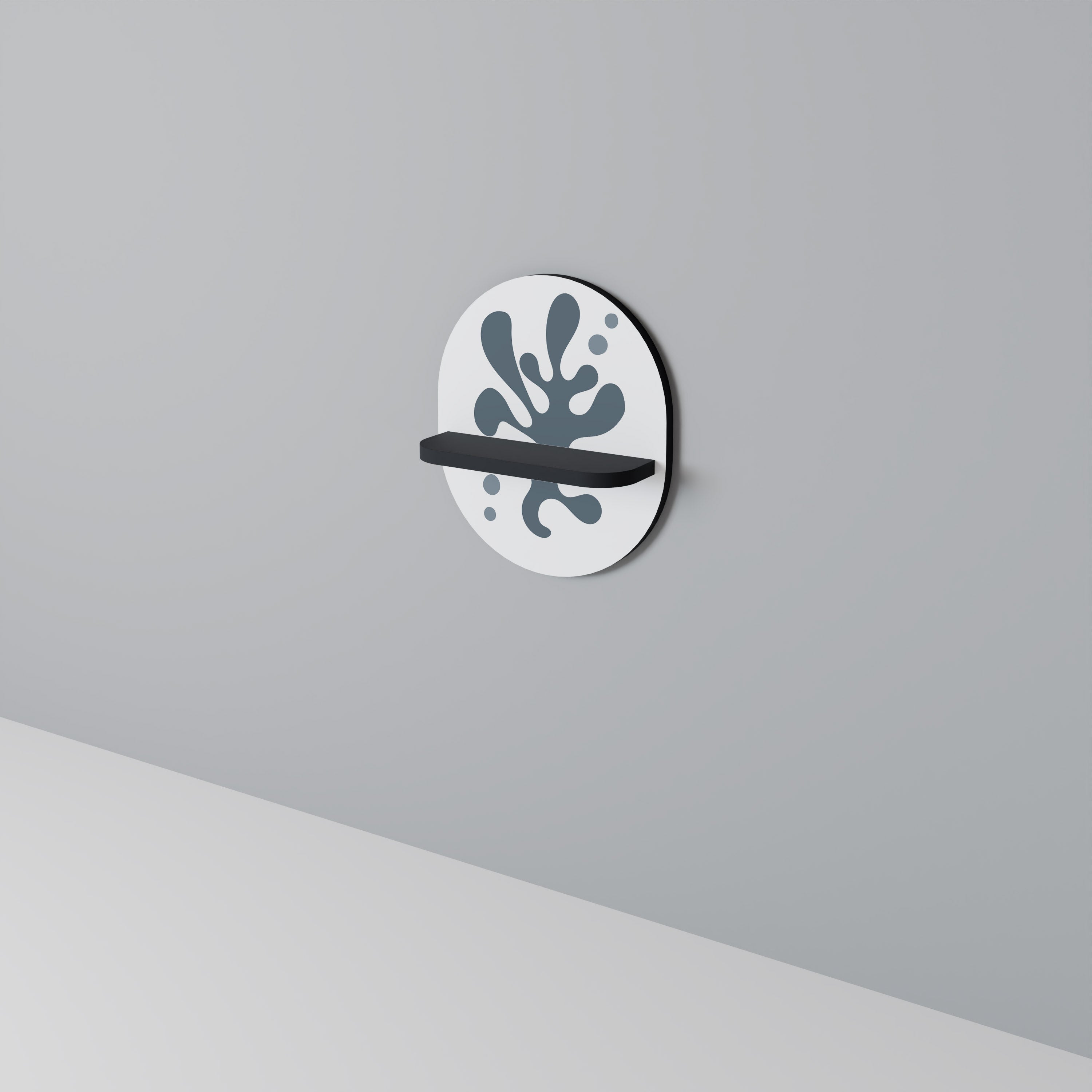 Étagère ovale WONDERLAND VEGETATION en finition noire