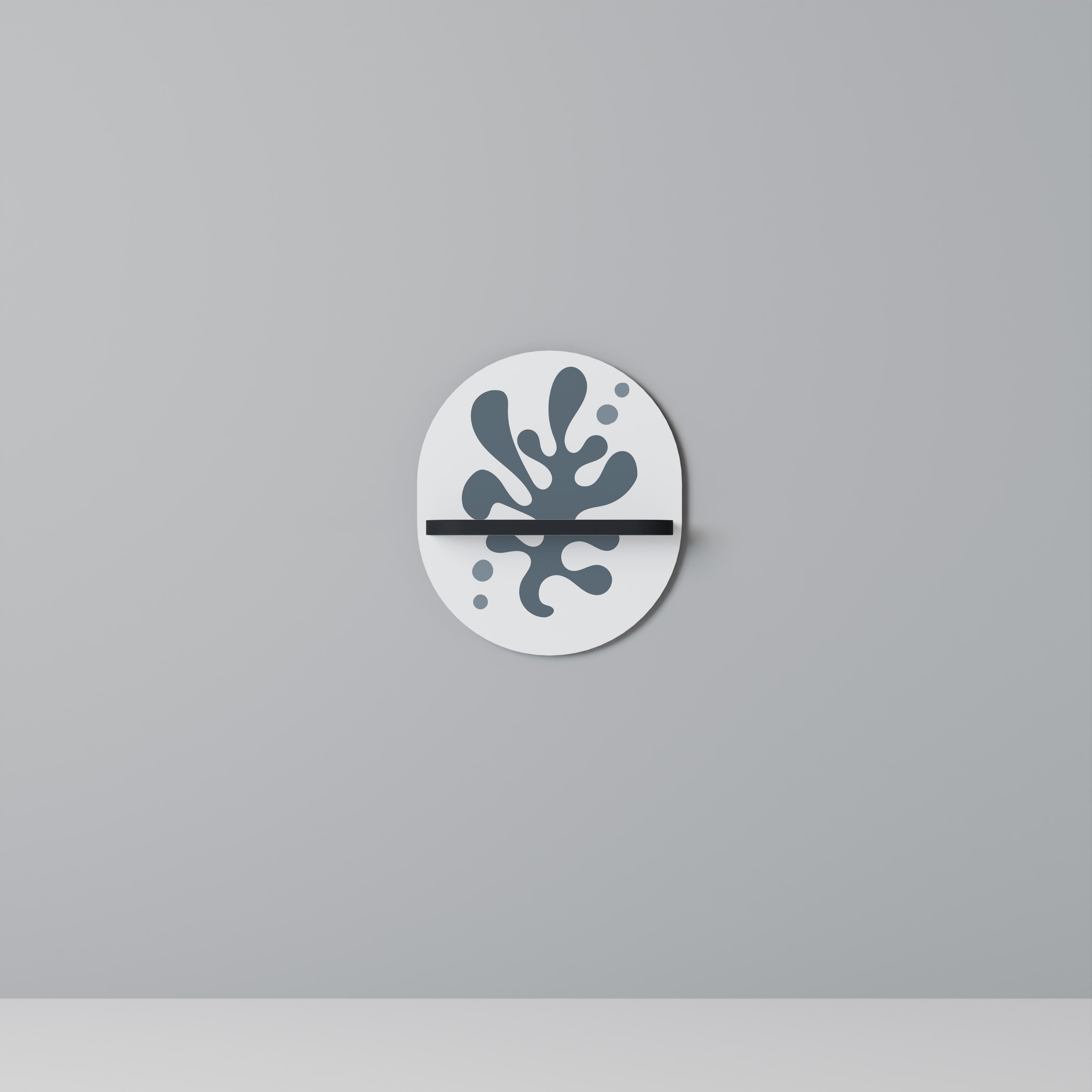 Étagère ovale WONDERLAND VEGETATION en finition noire