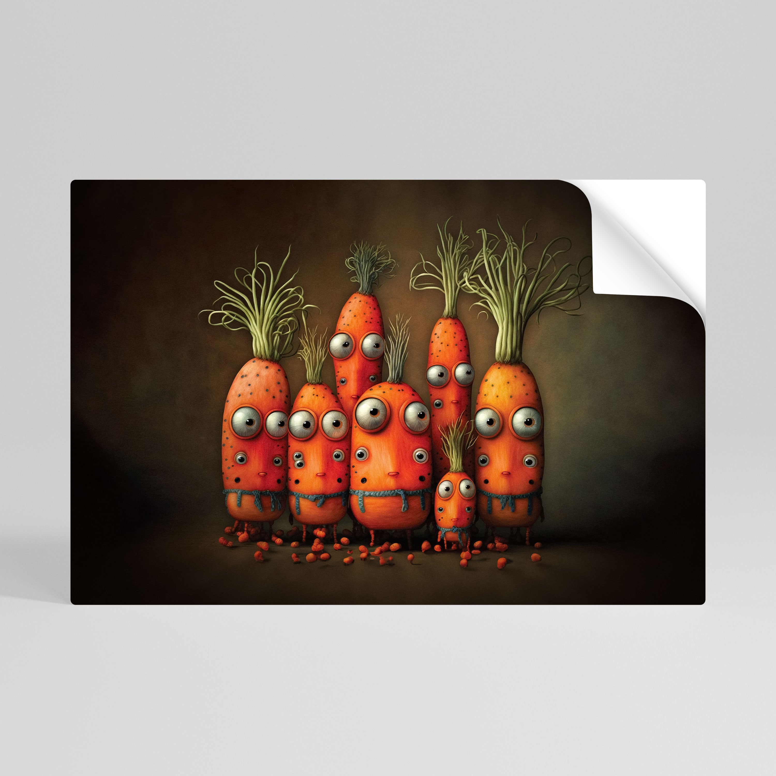 CUTE OR SCARY Peel and Stick Horizontal Poster