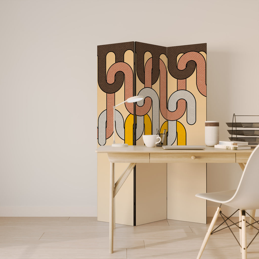 COLORFUL STRINGS 3-Panel Room Divider