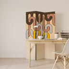 COLORFUL STRINGS 3-Panel Room Divider