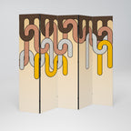 COLORFUL STRINGS 5-Panel Room Divider