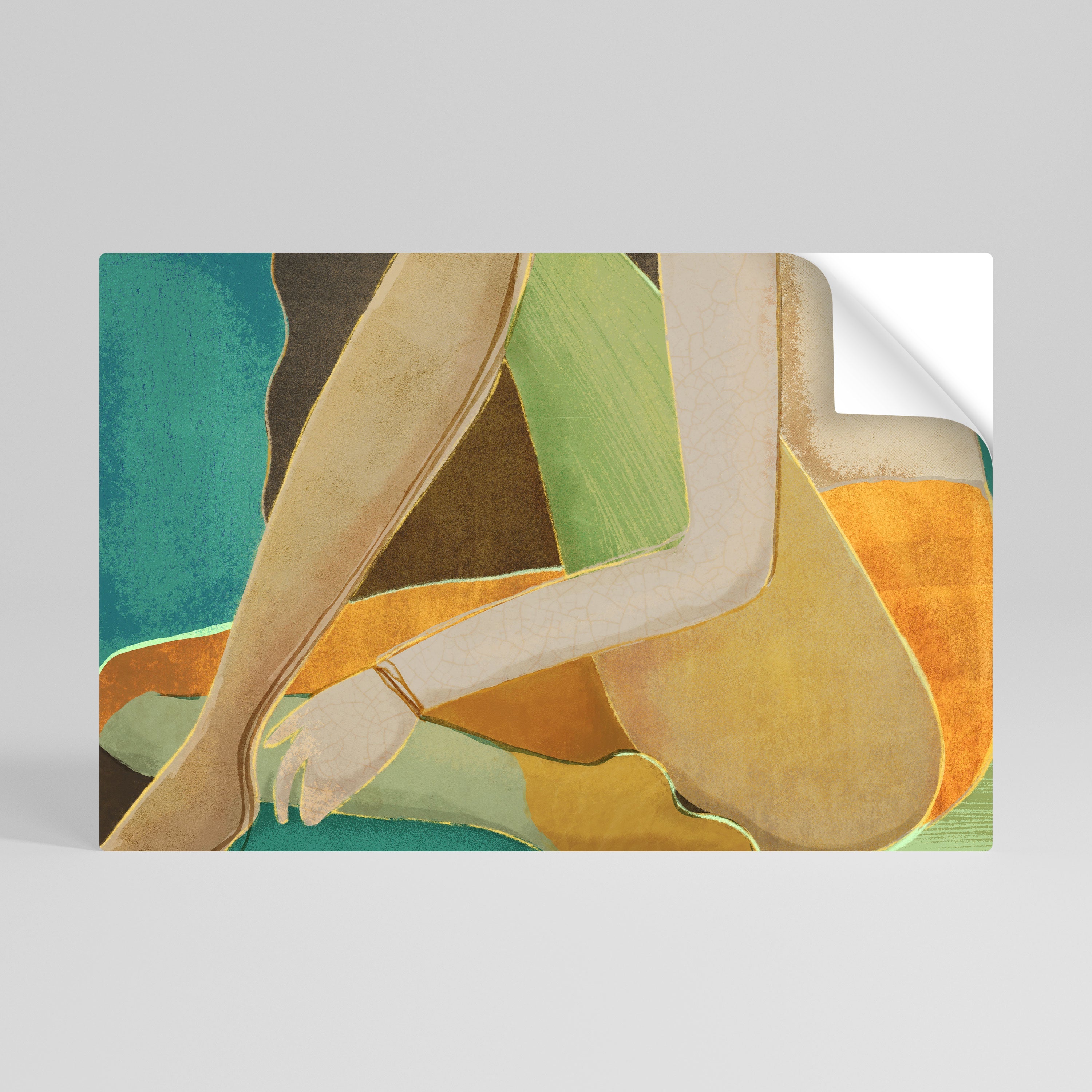 Affiche horizontale autocollante « EN ATTENDANT L'AMOUR »