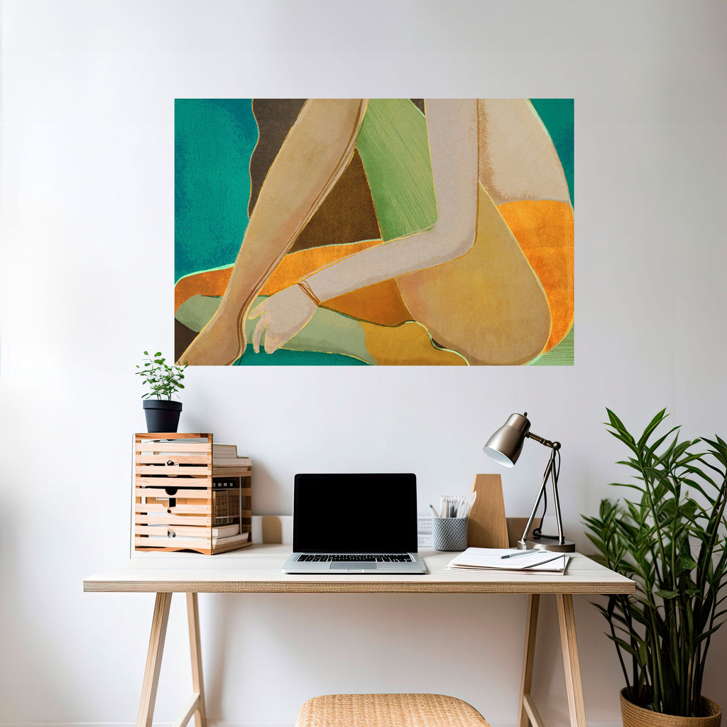 Affiche horizontale autocollante « EN ATTENDANT L'AMOUR »