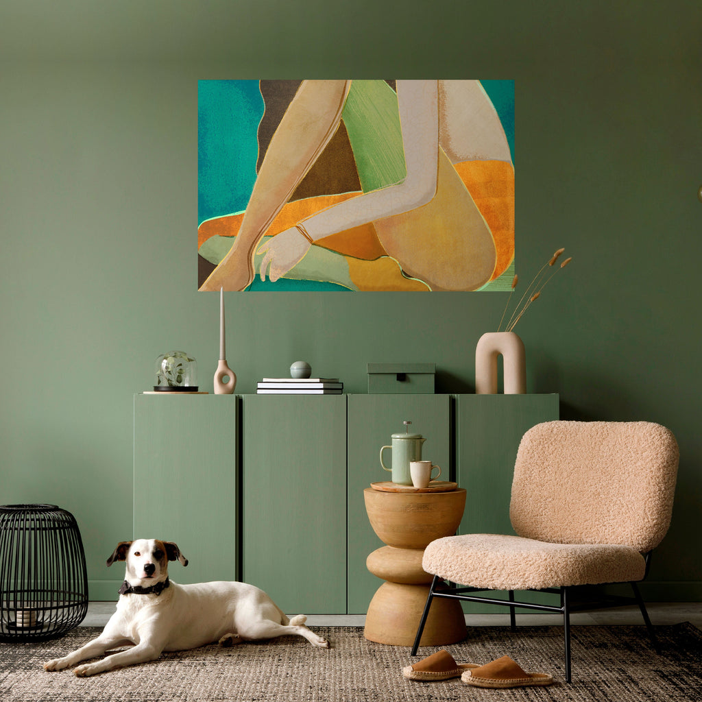 Affiche horizontale autocollante « EN ATTENDANT L'AMOUR »