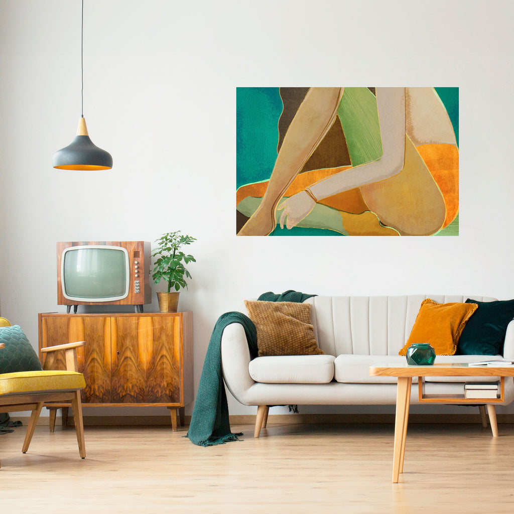 Affiche horizontale autocollante « EN ATTENDANT L'AMOUR »