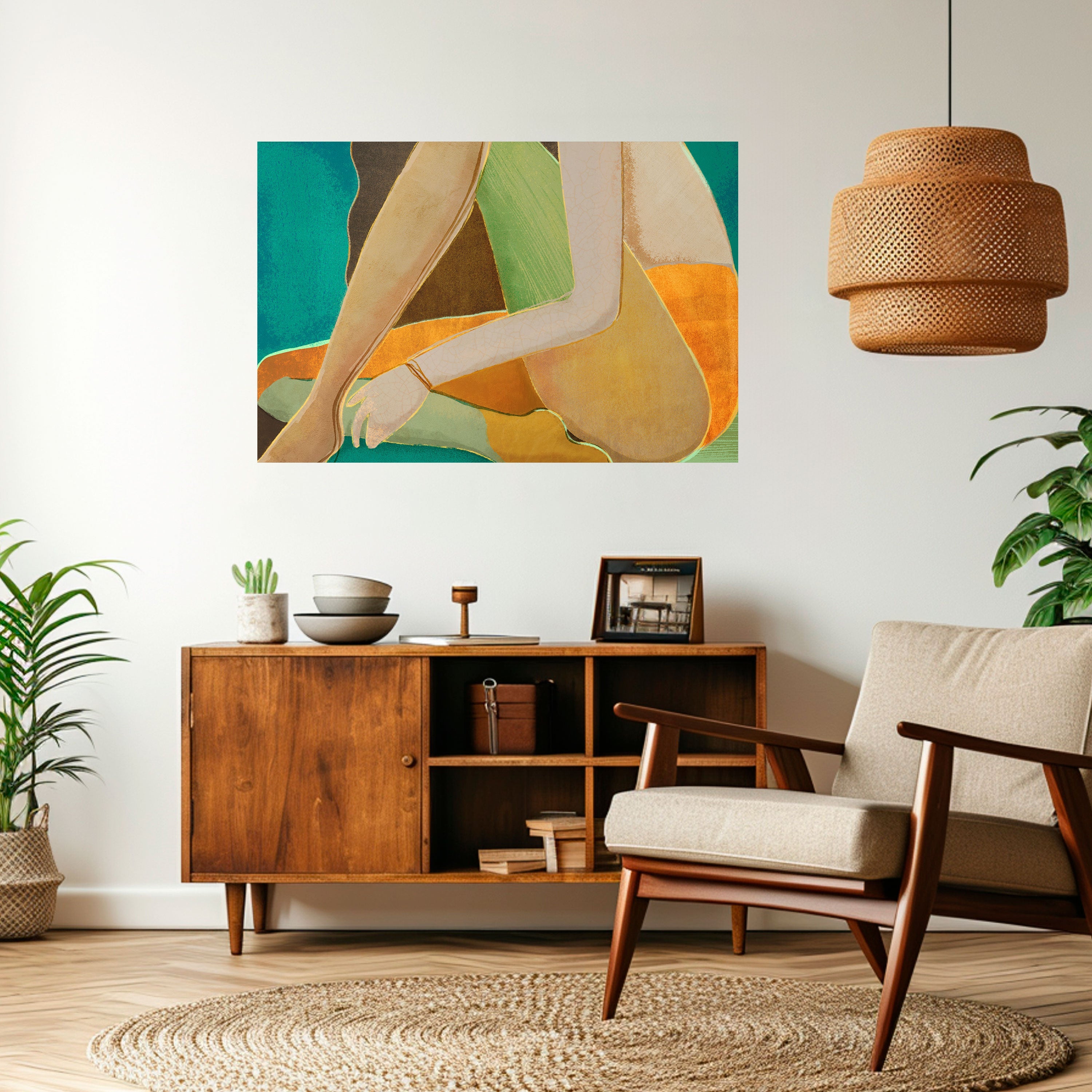 Affiche horizontale autocollante « EN ATTENDANT L'AMOUR »