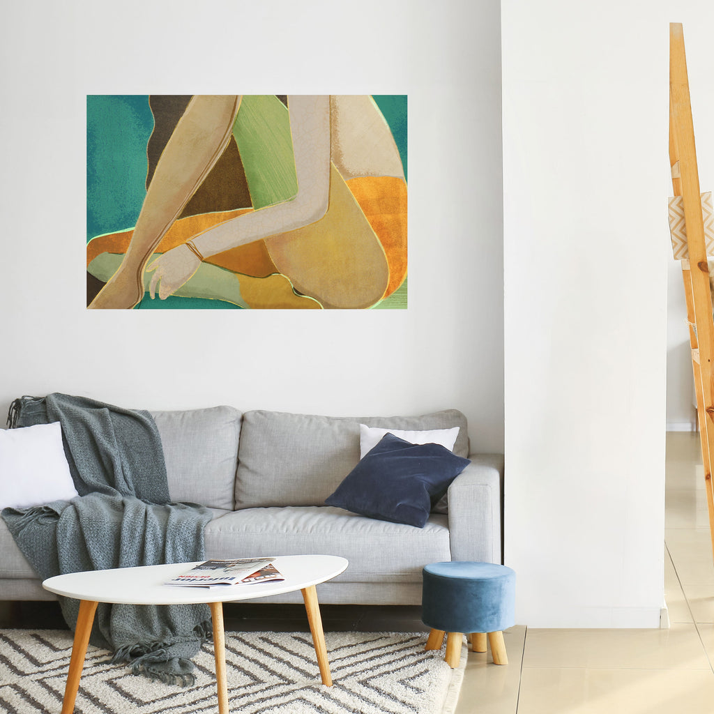 Affiche horizontale autocollante « EN ATTENDANT L'AMOUR »