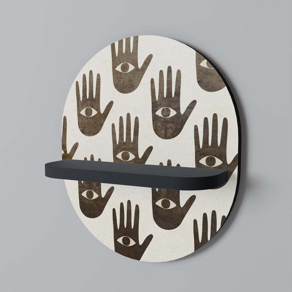 VOIR PLUS Étagère d'art ovale en finition noire