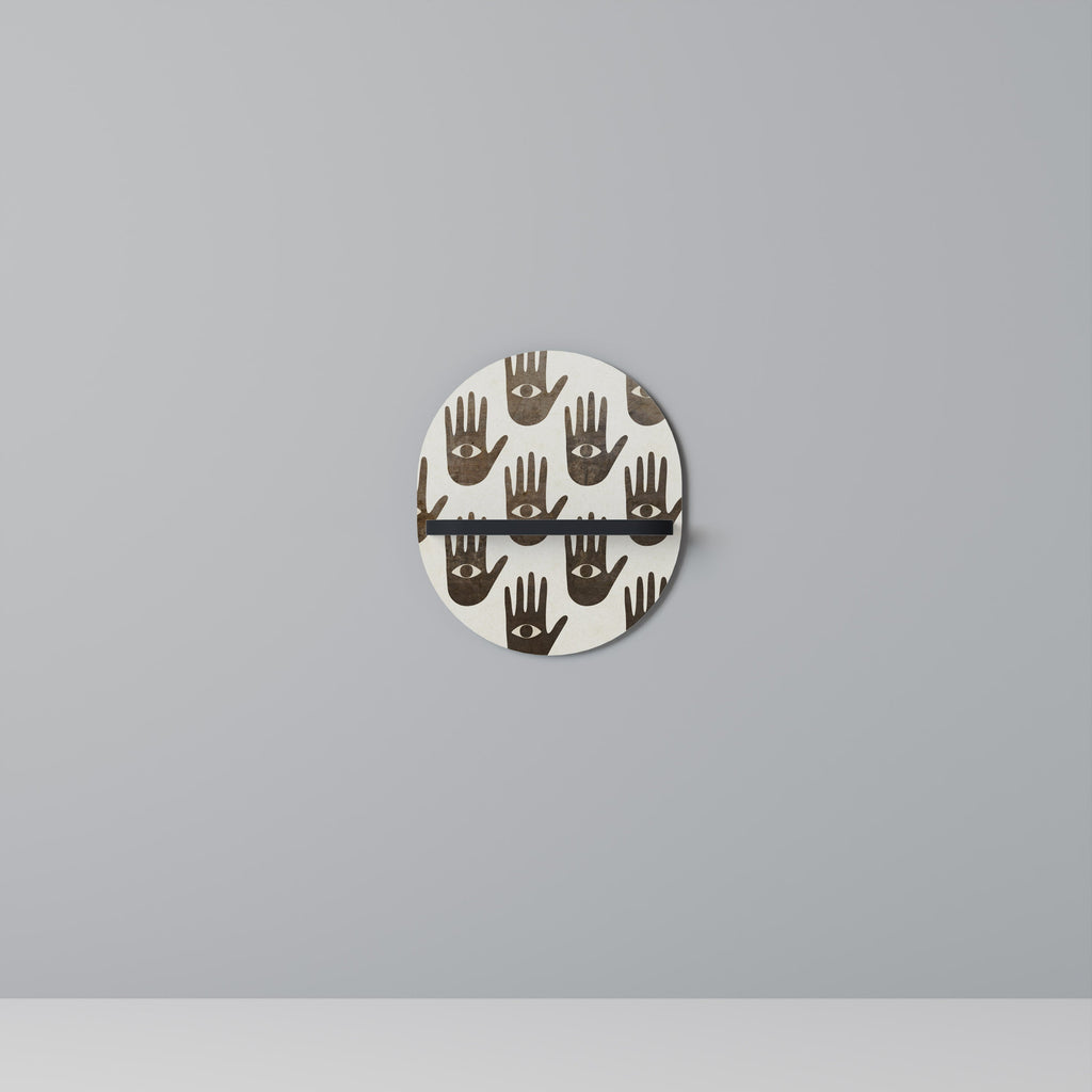 VOIR PLUS Étagère d'art ovale en finition noire