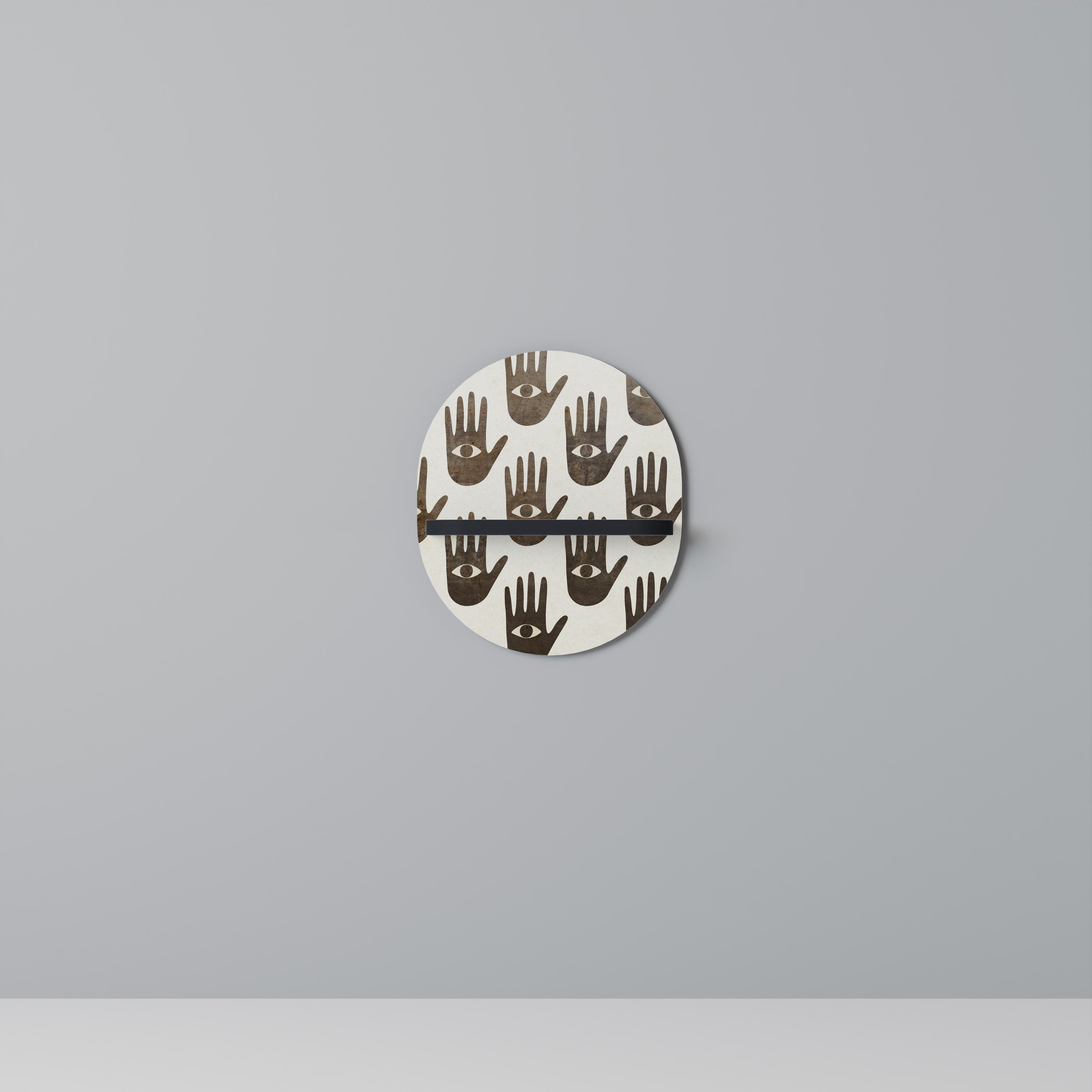 VOIR PLUS Étagère d'art ovale en finition noire