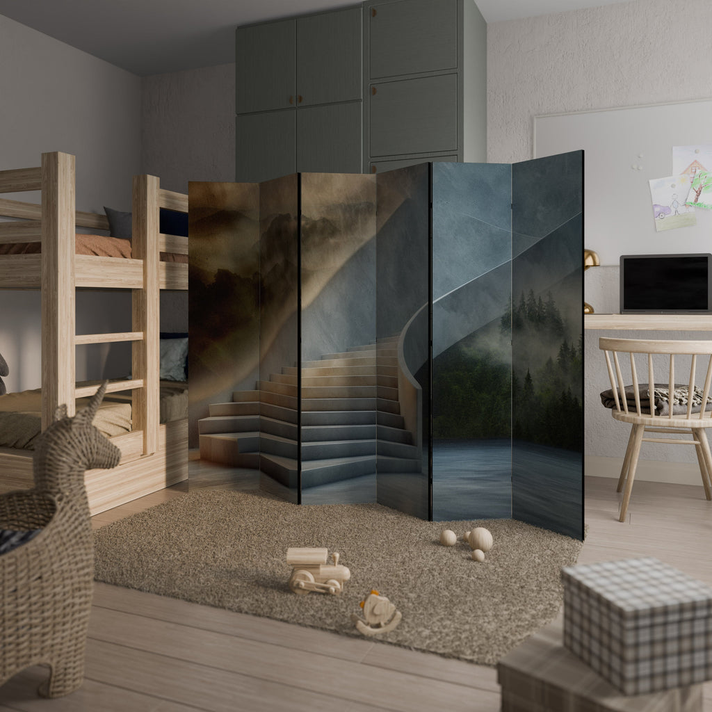 STEPS TO SERENITY Decorative 6-Panel Room Divider