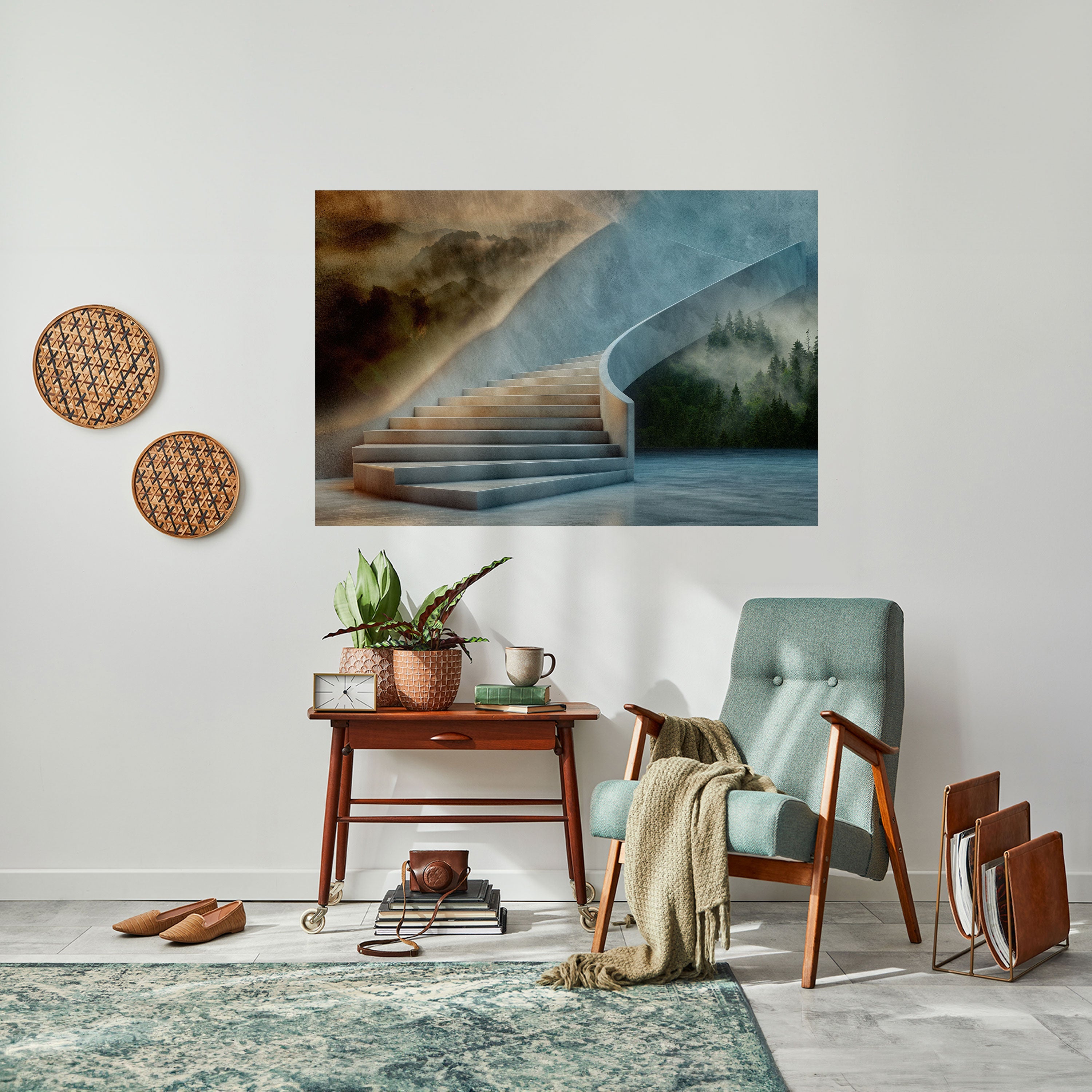 Affiche horizontale autocollante ÉTAPES VERS LA SÉRÉNITÉ