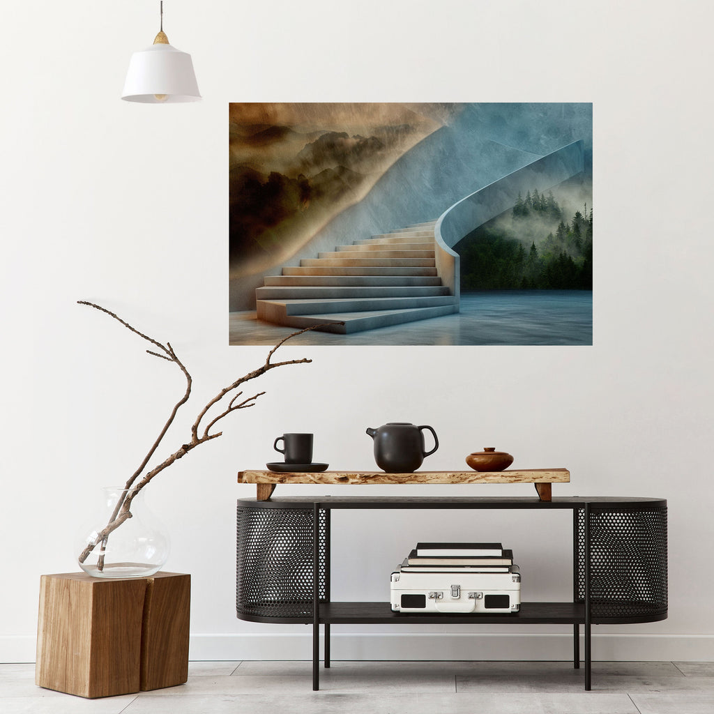 Affiche horizontale autocollante ÉTAPES VERS LA SÉRÉNITÉ