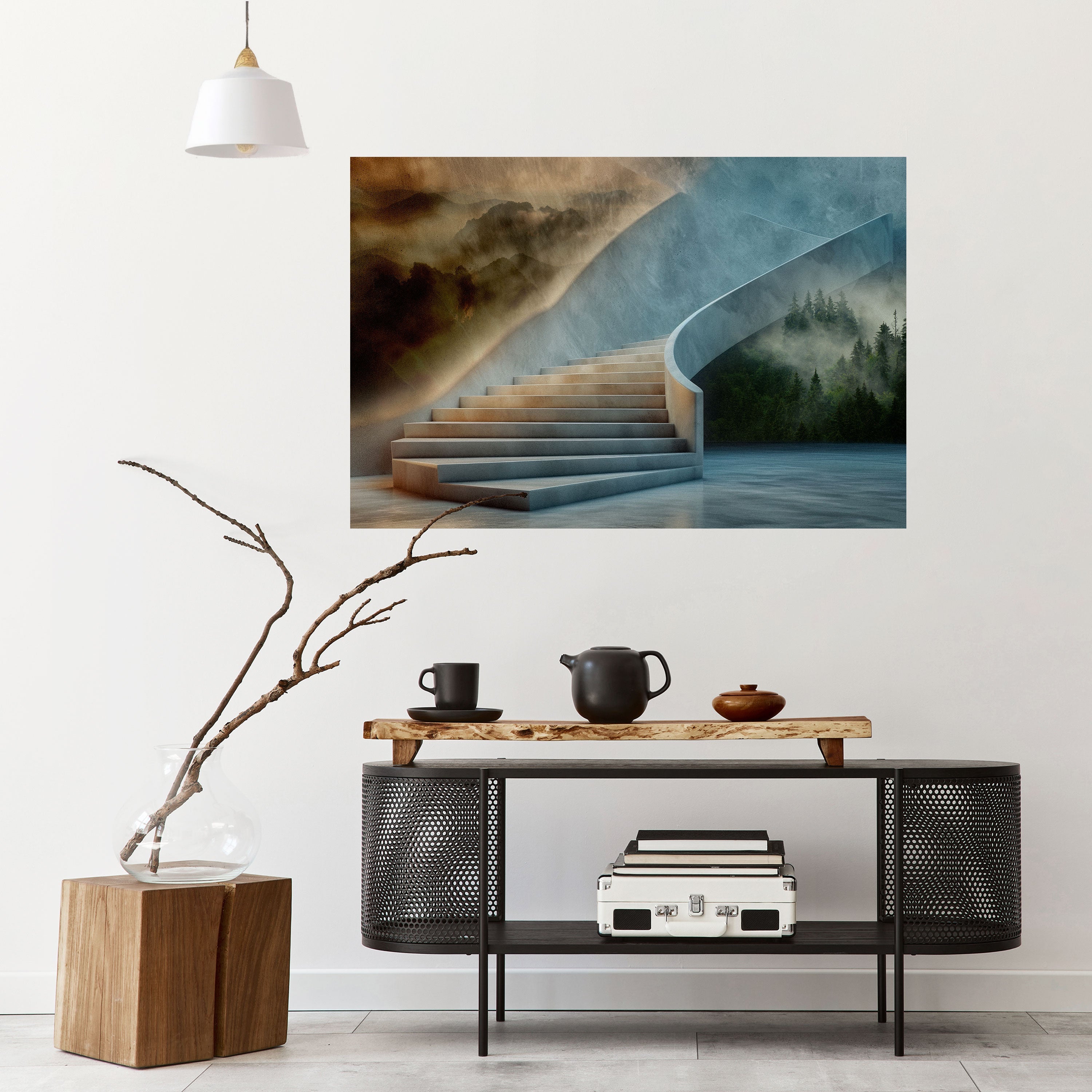 Affiche horizontale autocollante ÉTAPES VERS LA SÉRÉNITÉ