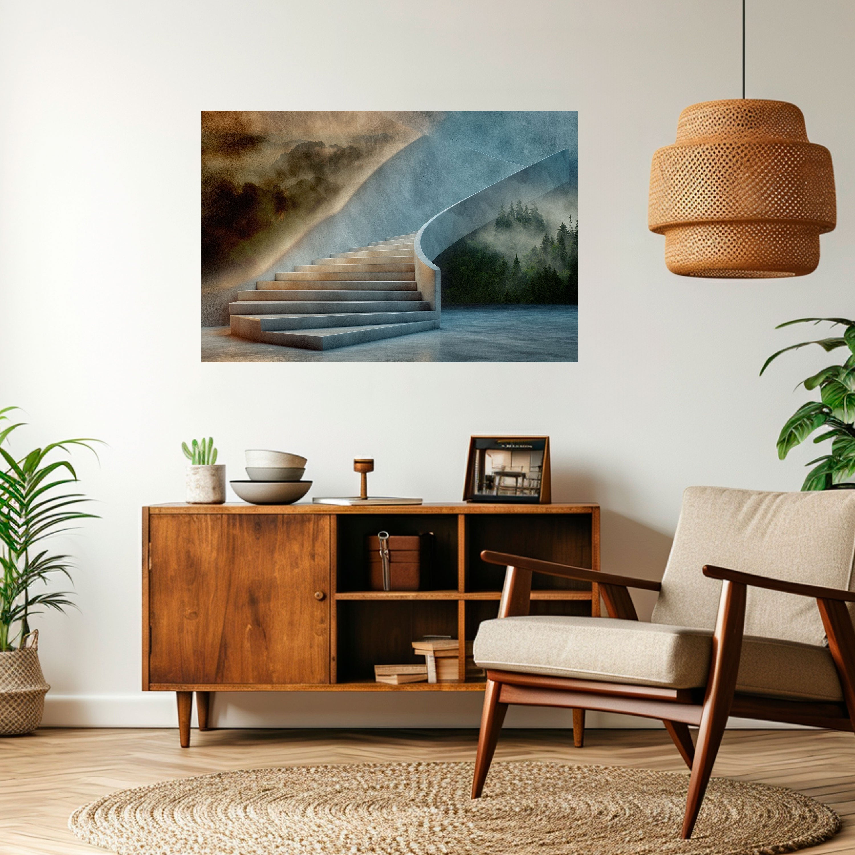 Affiche horizontale autocollante ÉTAPES VERS LA SÉRÉNITÉ