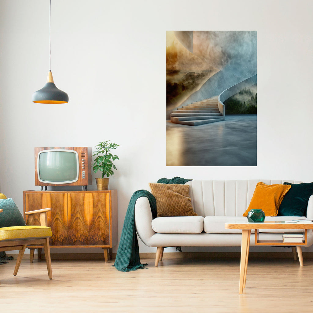 Affiche verticale autocollante « ÉTAPES VERS LA SÉRÉNITÉ »