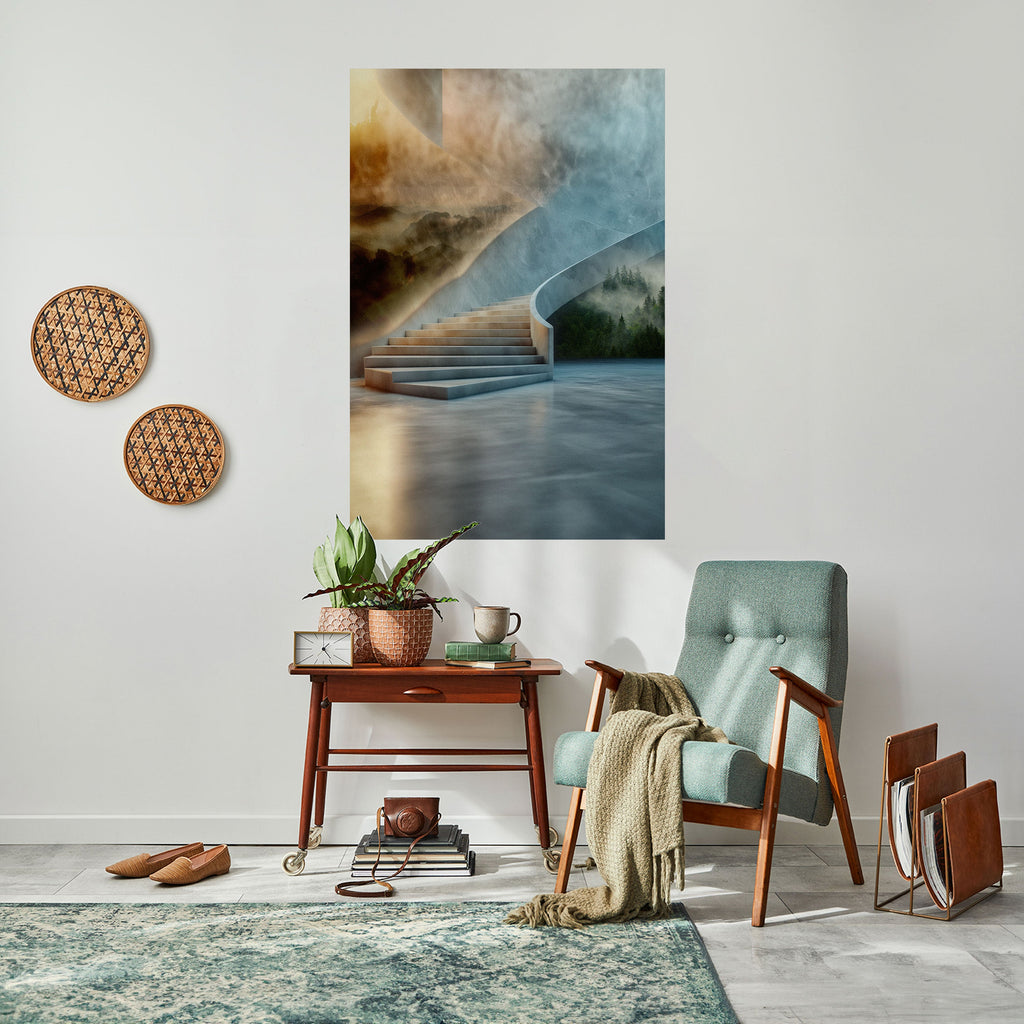 Affiche verticale autocollante « ÉTAPES VERS LA SÉRÉNITÉ »