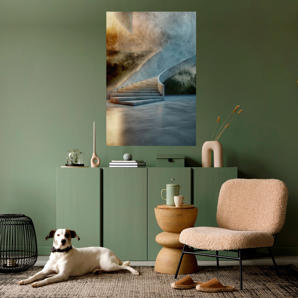 Affiche verticale autocollante « ÉTAPES VERS LA SÉRÉNITÉ »