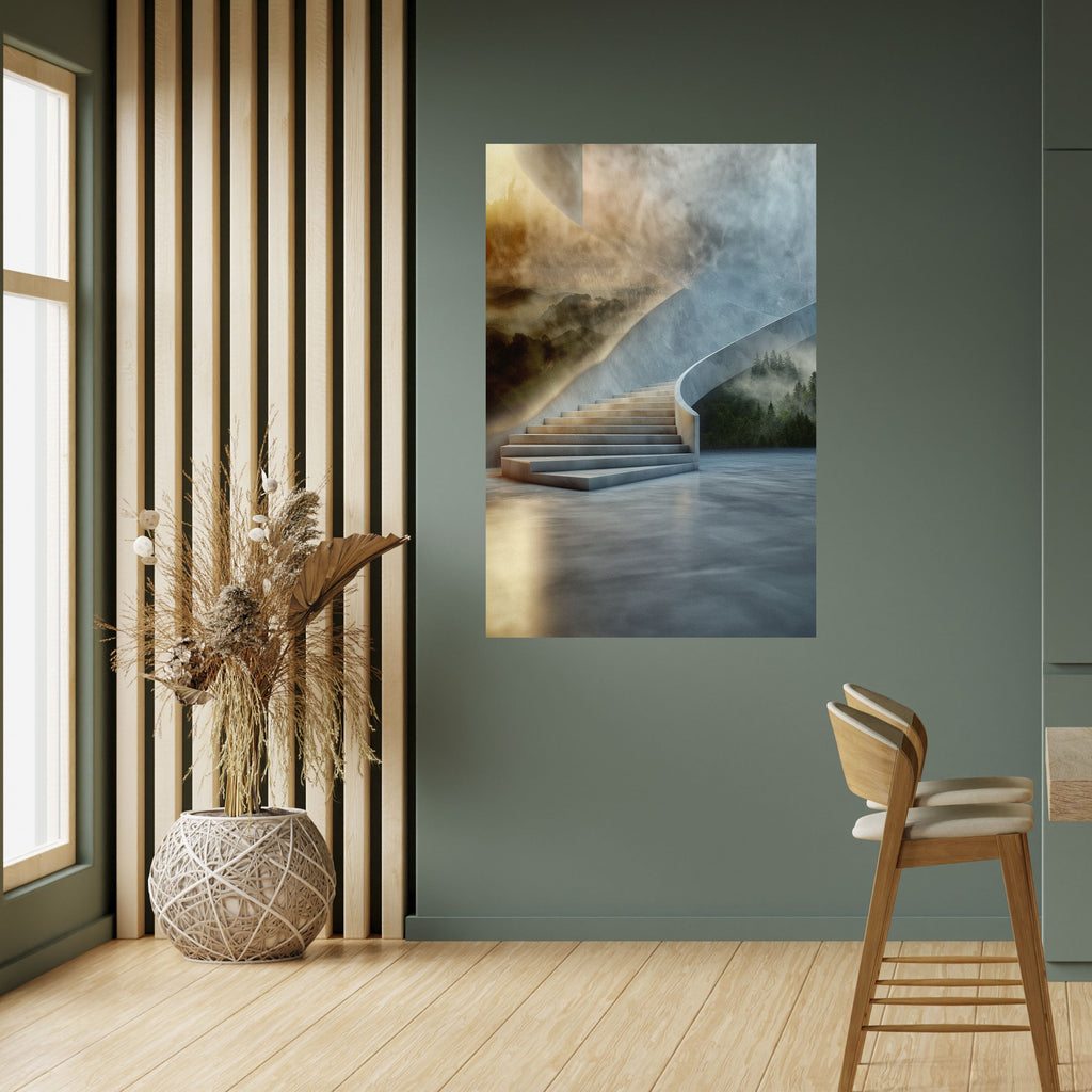 Affiche verticale autocollante « ÉTAPES VERS LA SÉRÉNITÉ »