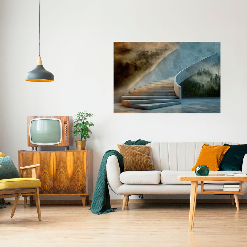 Affiche horizontale autocollante ÉTAPES VERS LA SÉRÉNITÉ