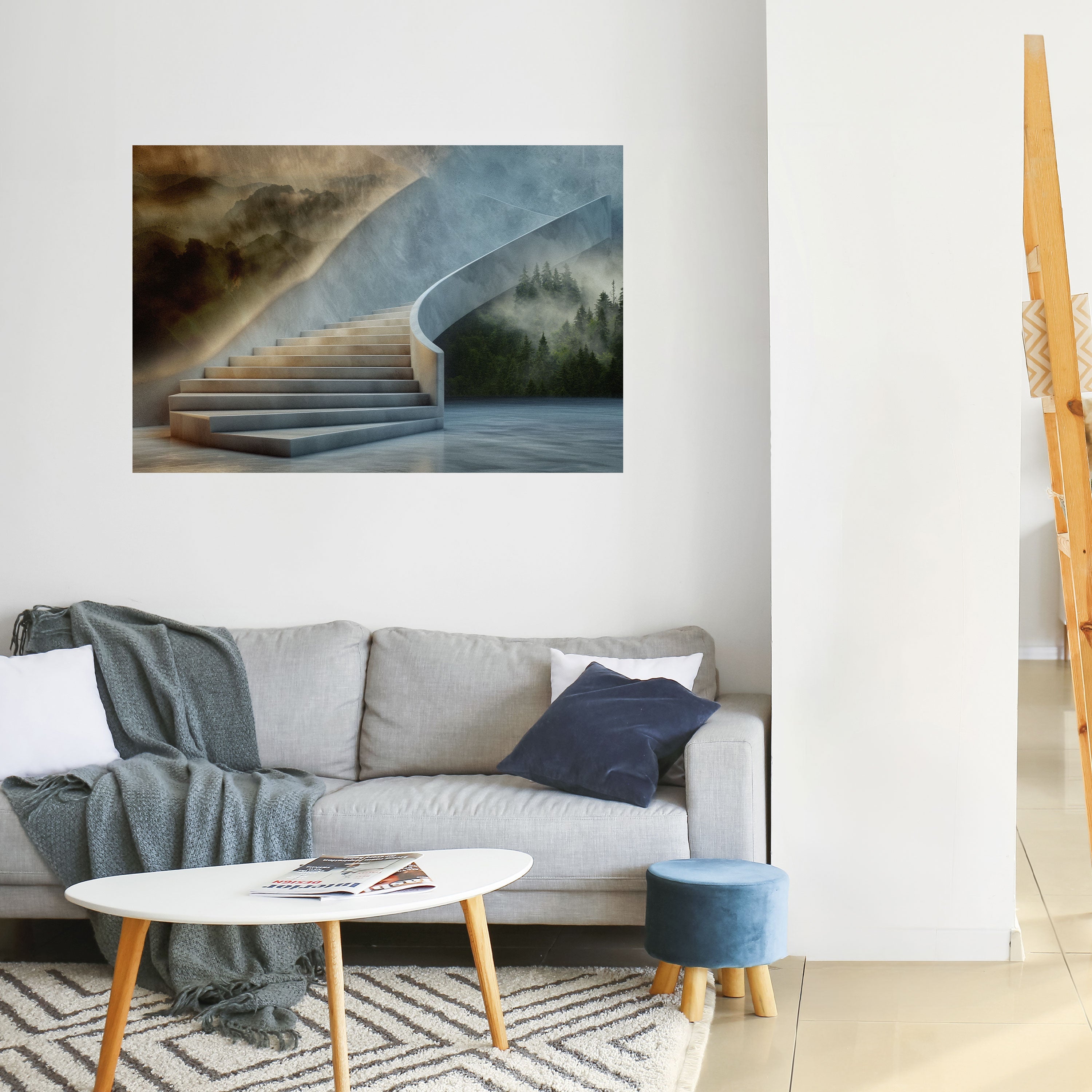 Affiche horizontale autocollante ÉTAPES VERS LA SÉRÉNITÉ