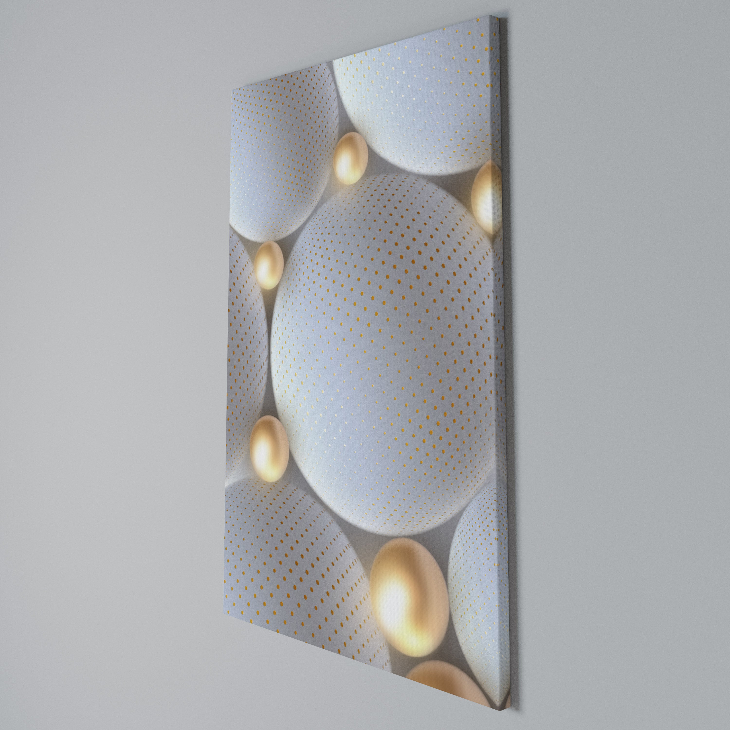 LUMINOUS SPHERICAL HARMONY Vertical Canvas Print