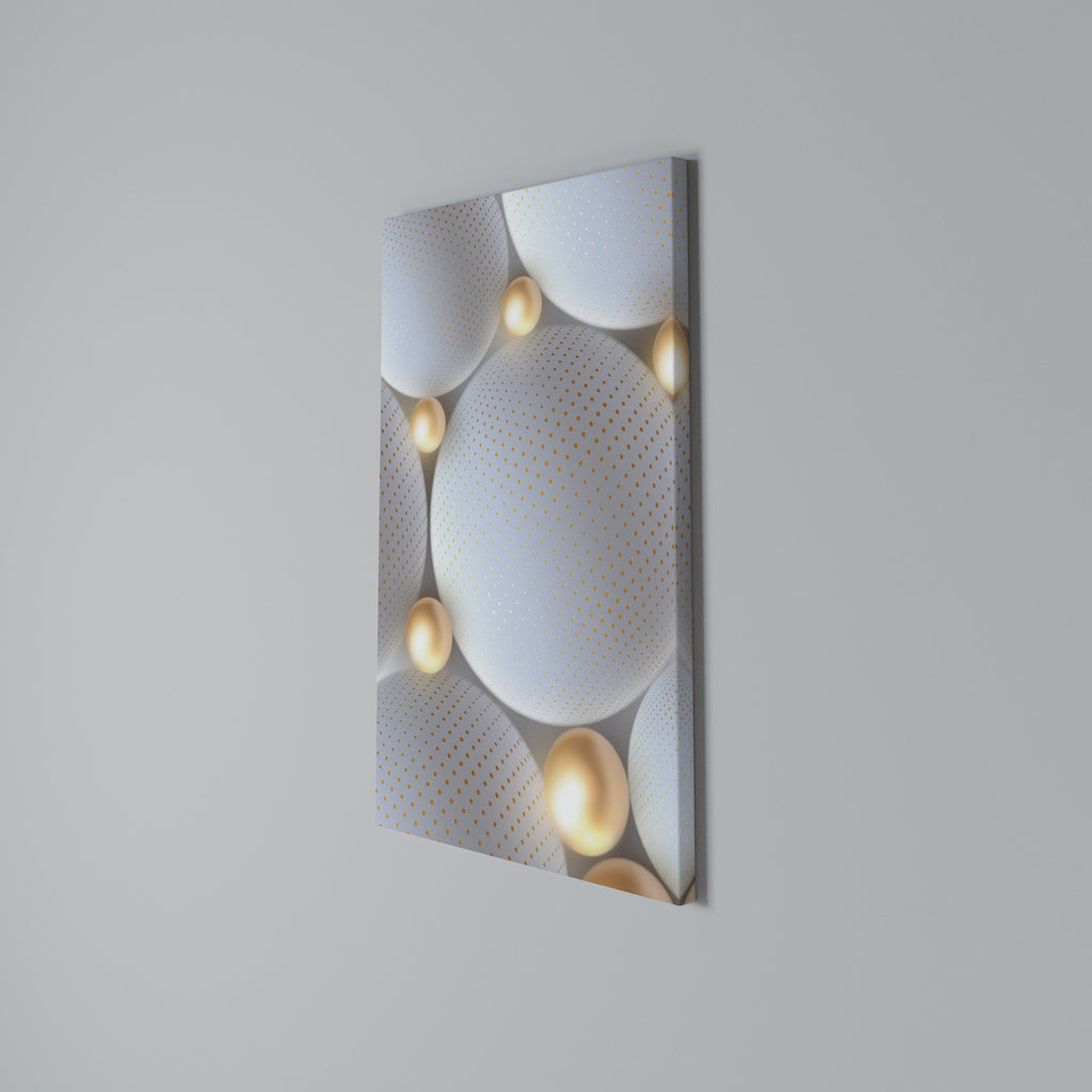 LUMINOUS SPHERICAL HARMONY Vertical Canvas Print