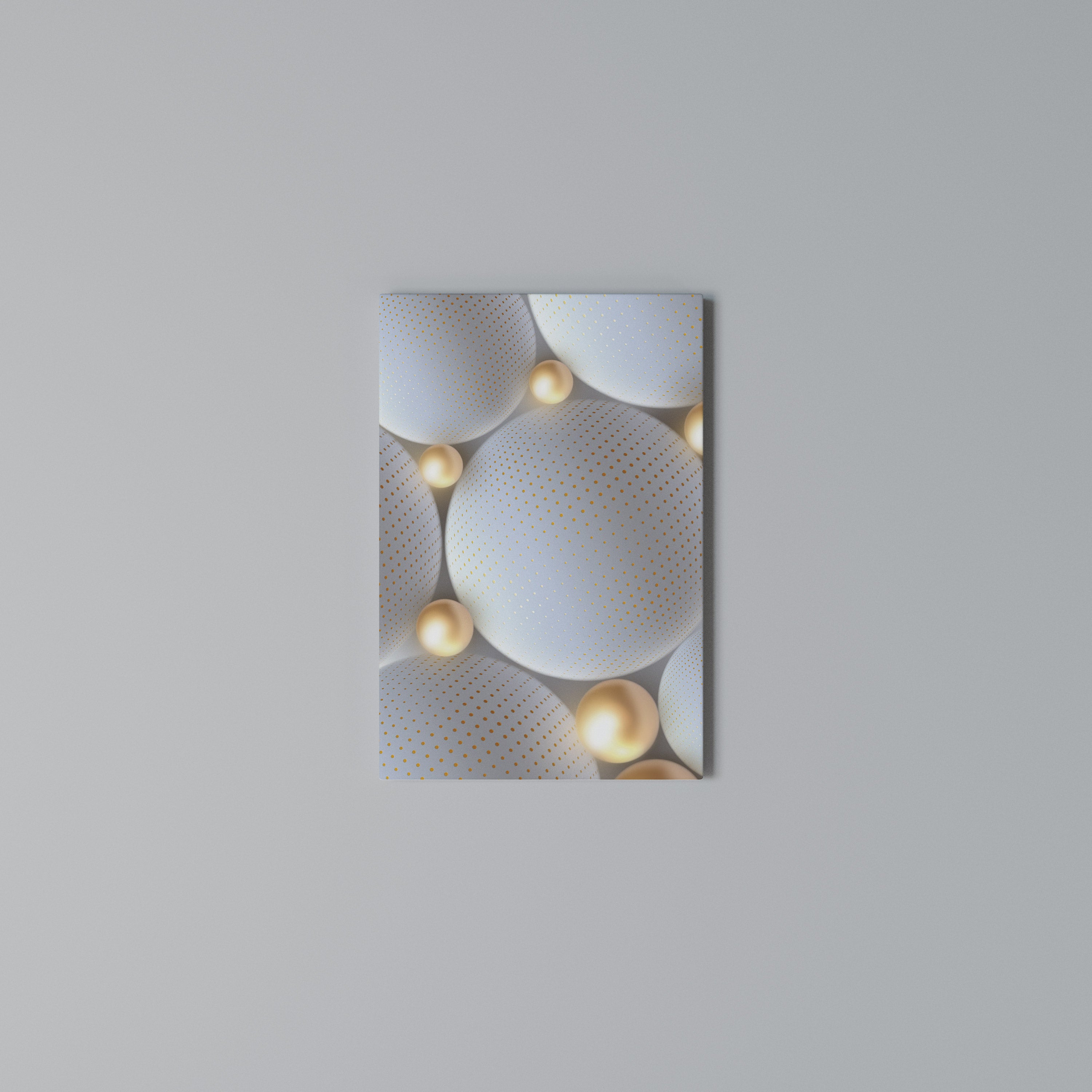 LUMINOUS SPHERICAL HARMONY Vertical Canvas Print