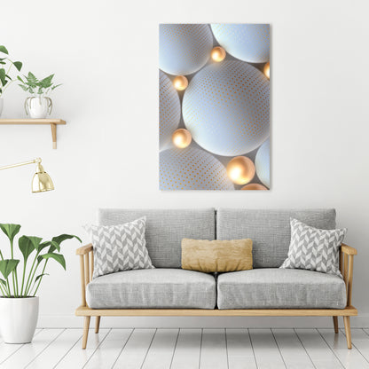 LUMINOUS SPHERICAL HARMONY Vertical Canvas Print
