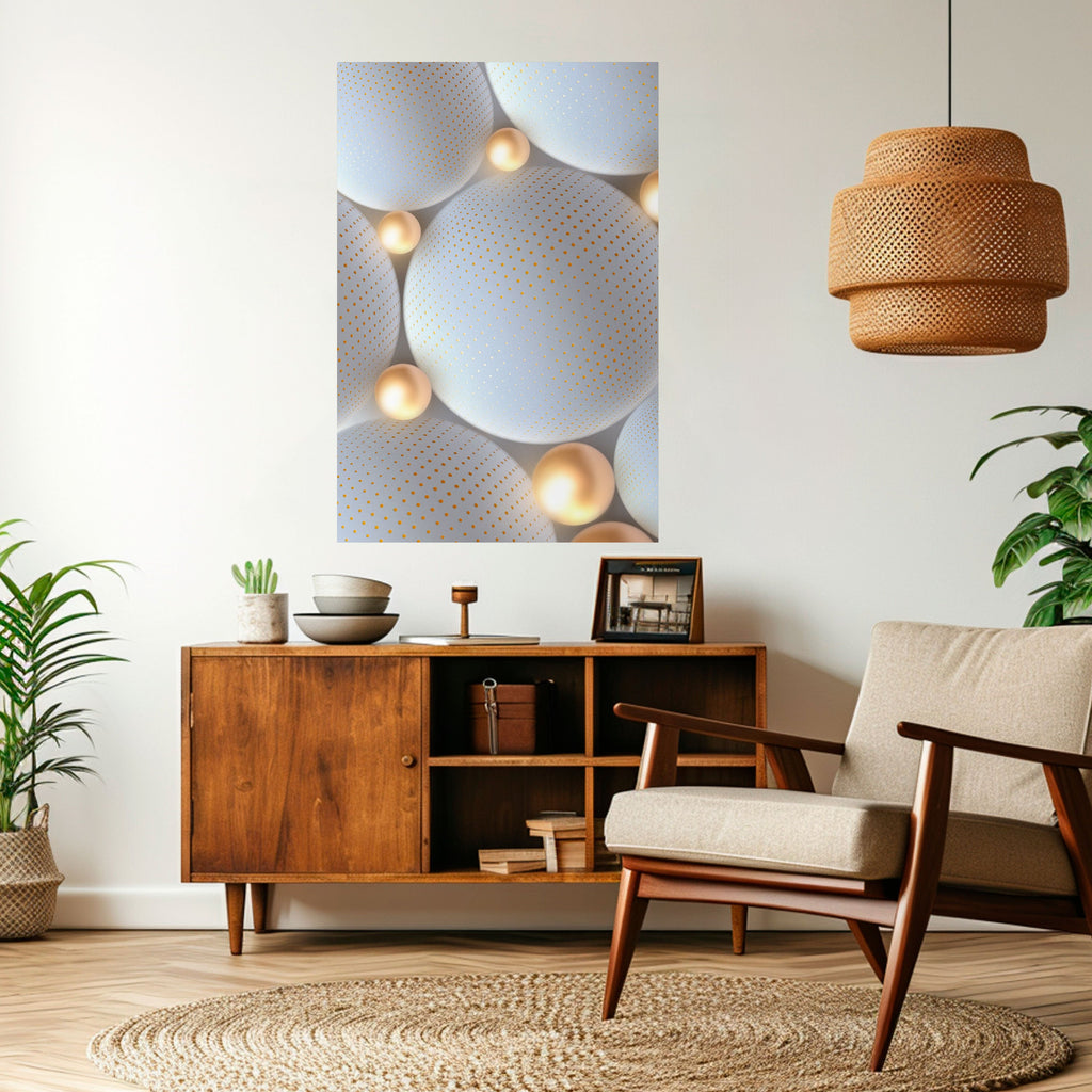 Affiche verticale autocollante LUMINEUSE HARMONIE SPHÉRIQUE