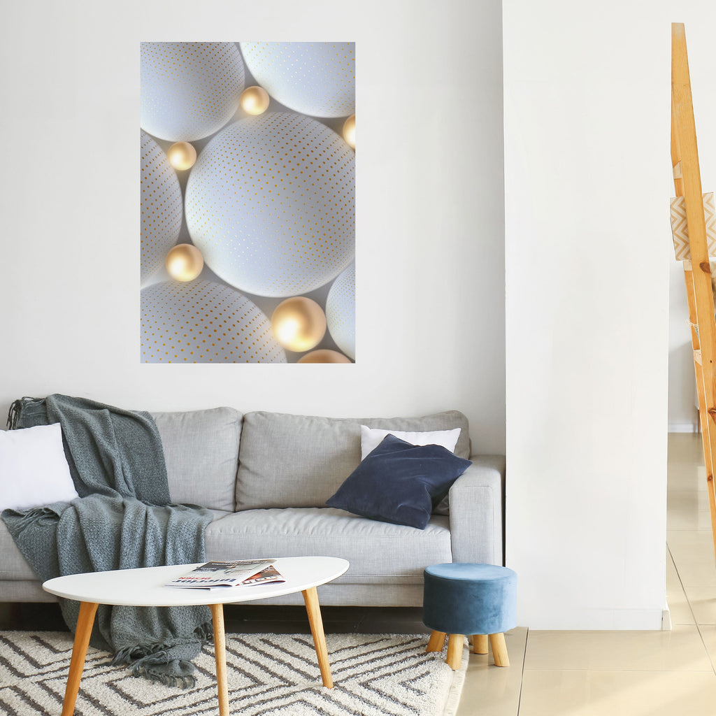 Affiche verticale autocollante LUMINEUSE HARMONIE SPHÉRIQUE