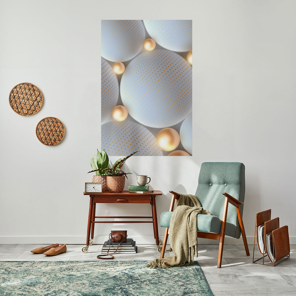 Affiche verticale autocollante LUMINEUSE HARMONIE SPHÉRIQUE