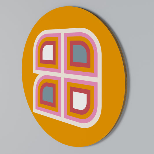 GEOMETRIC VARIATION Round Wall Art
