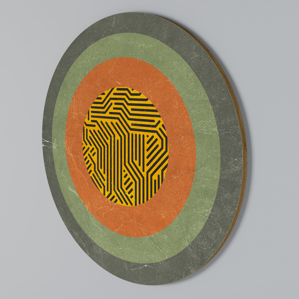 MELANCHOLY CIRCLES Round Wall Art