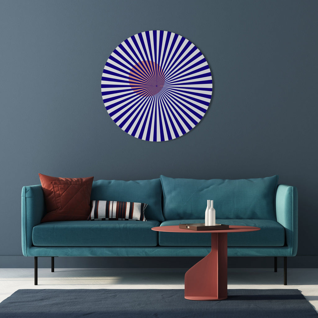 ILLUSION RADIANTE Art mural rond