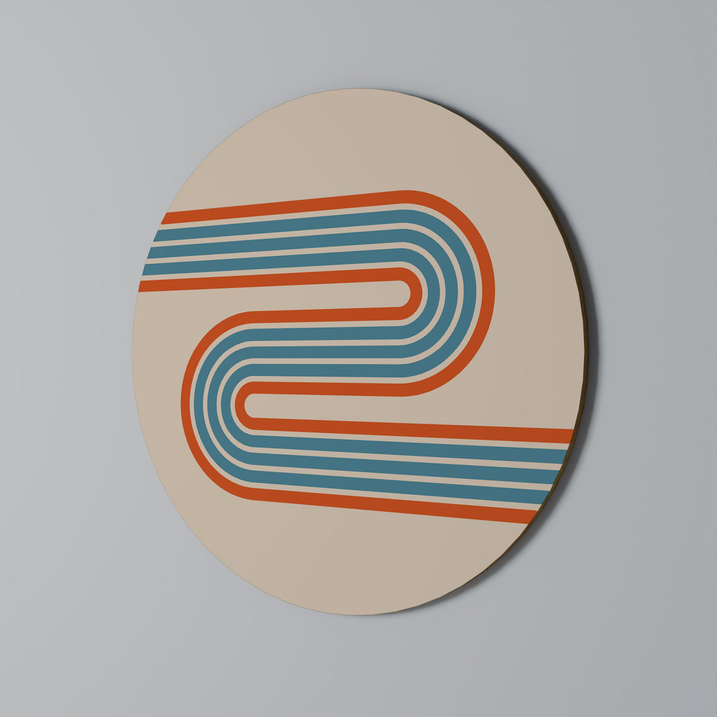 Art mural rond RIVER PATH