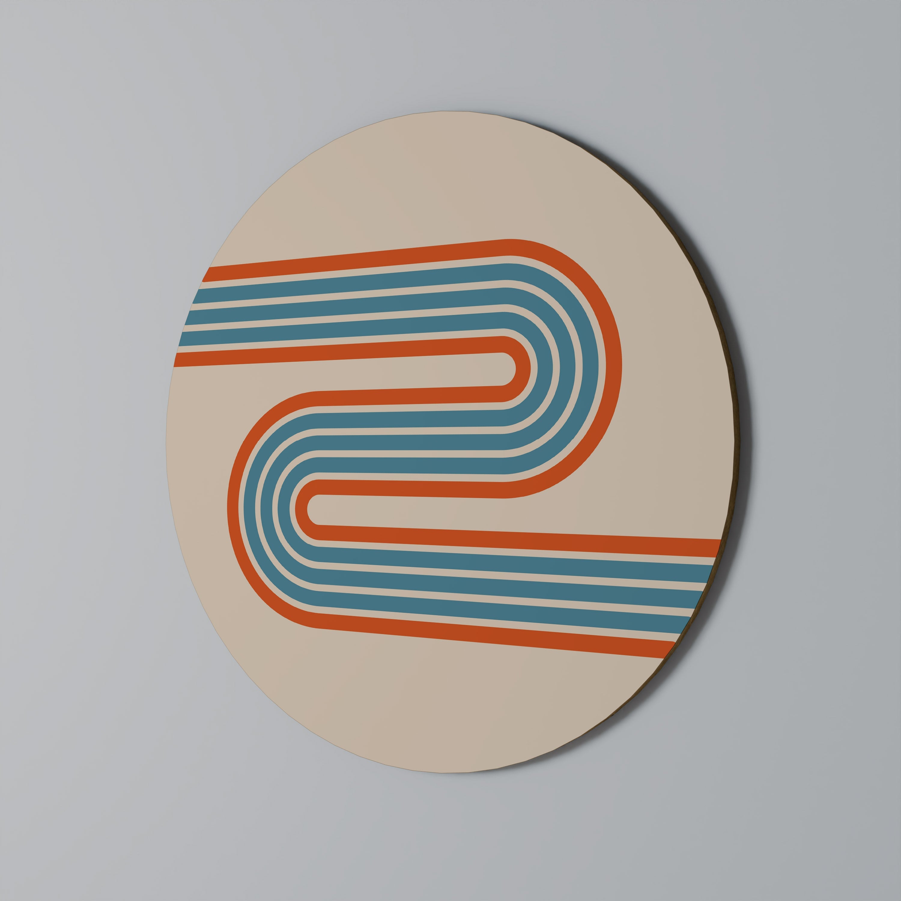 Art mural rond RIVER PATH