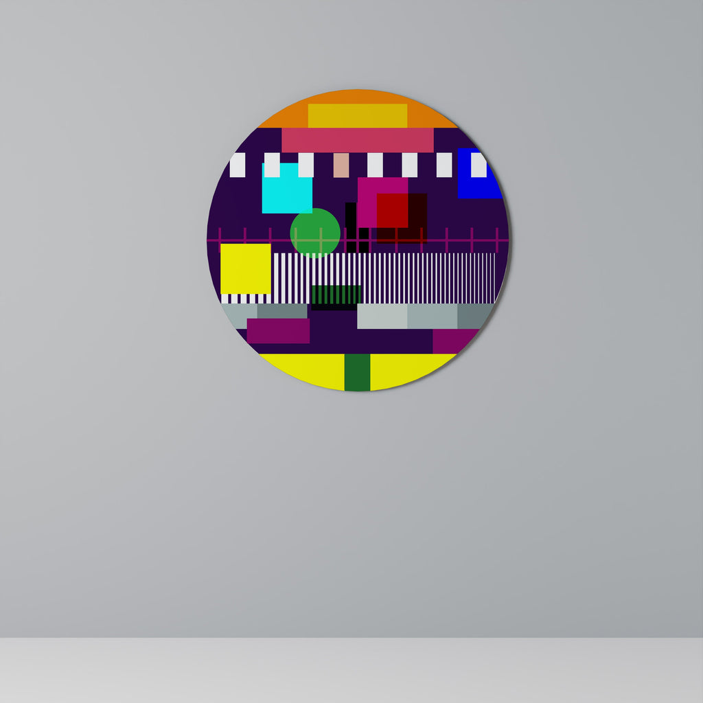 Décoration murale ronde géométrique en désordre