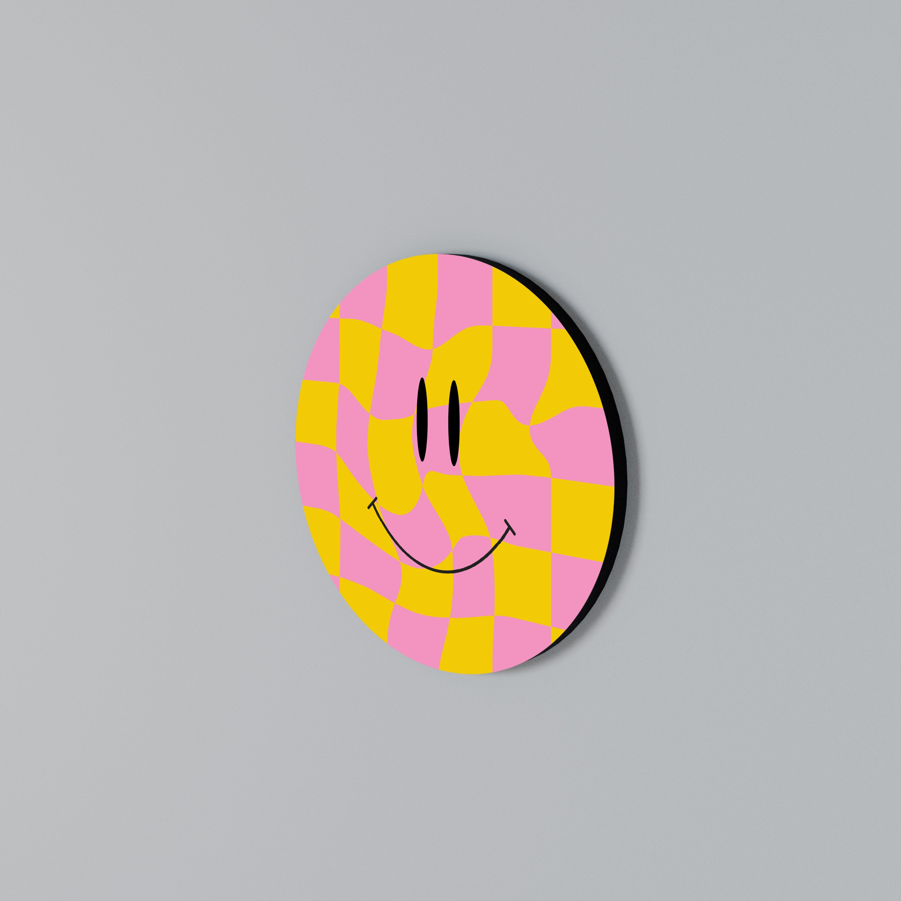 OPTIMISTIC VIBRATIONS Round Wall Art