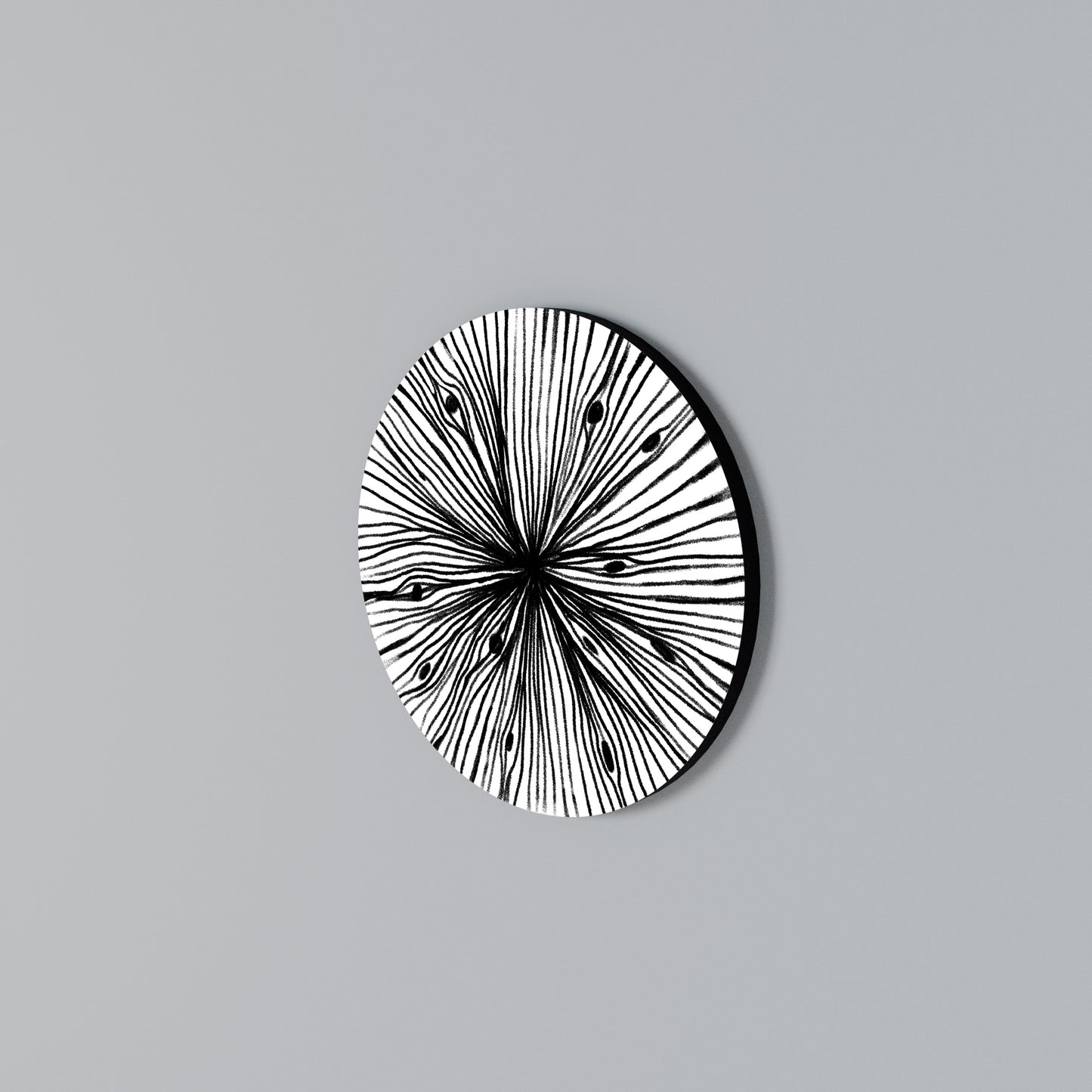 RADIANT FILAMENTS Round Wall Art